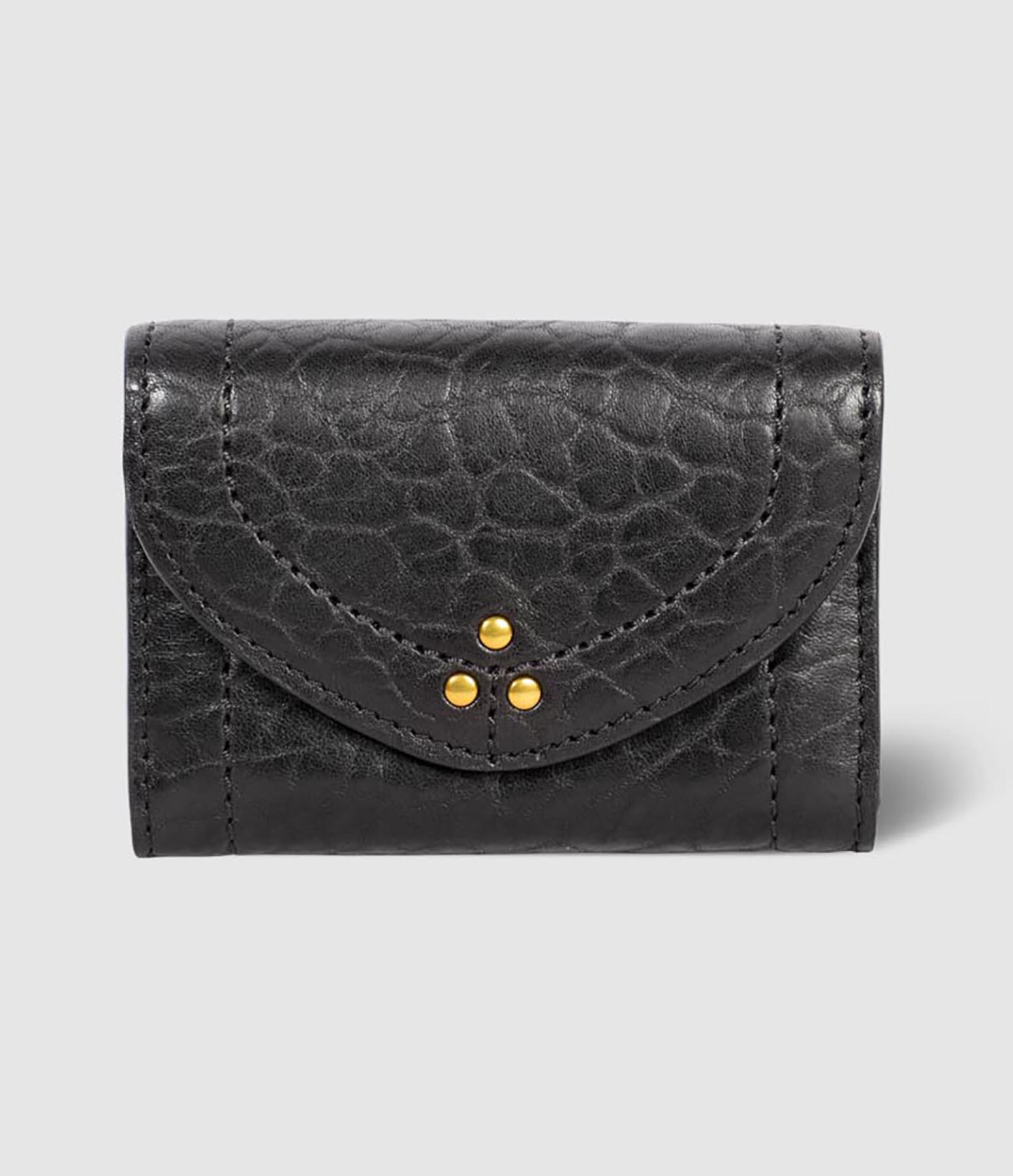 Porte-monnaie Helmut PM Cuir Imprimé Croco Noir