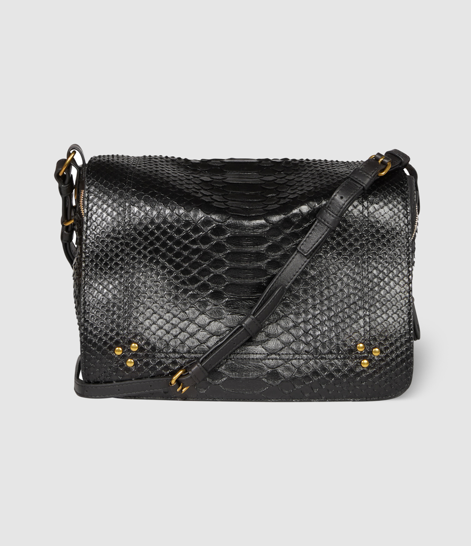 JEROME DREYFUSS Sac A Main Igor Cuir Noir