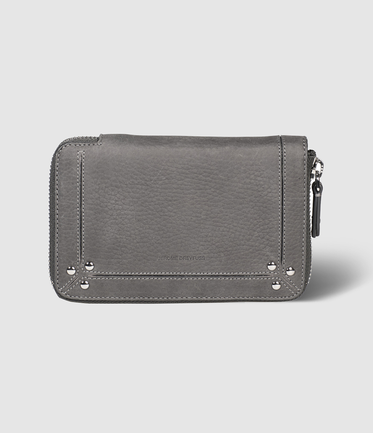 Portefeuille Julien Cuir Suédé Grainé Anthracite