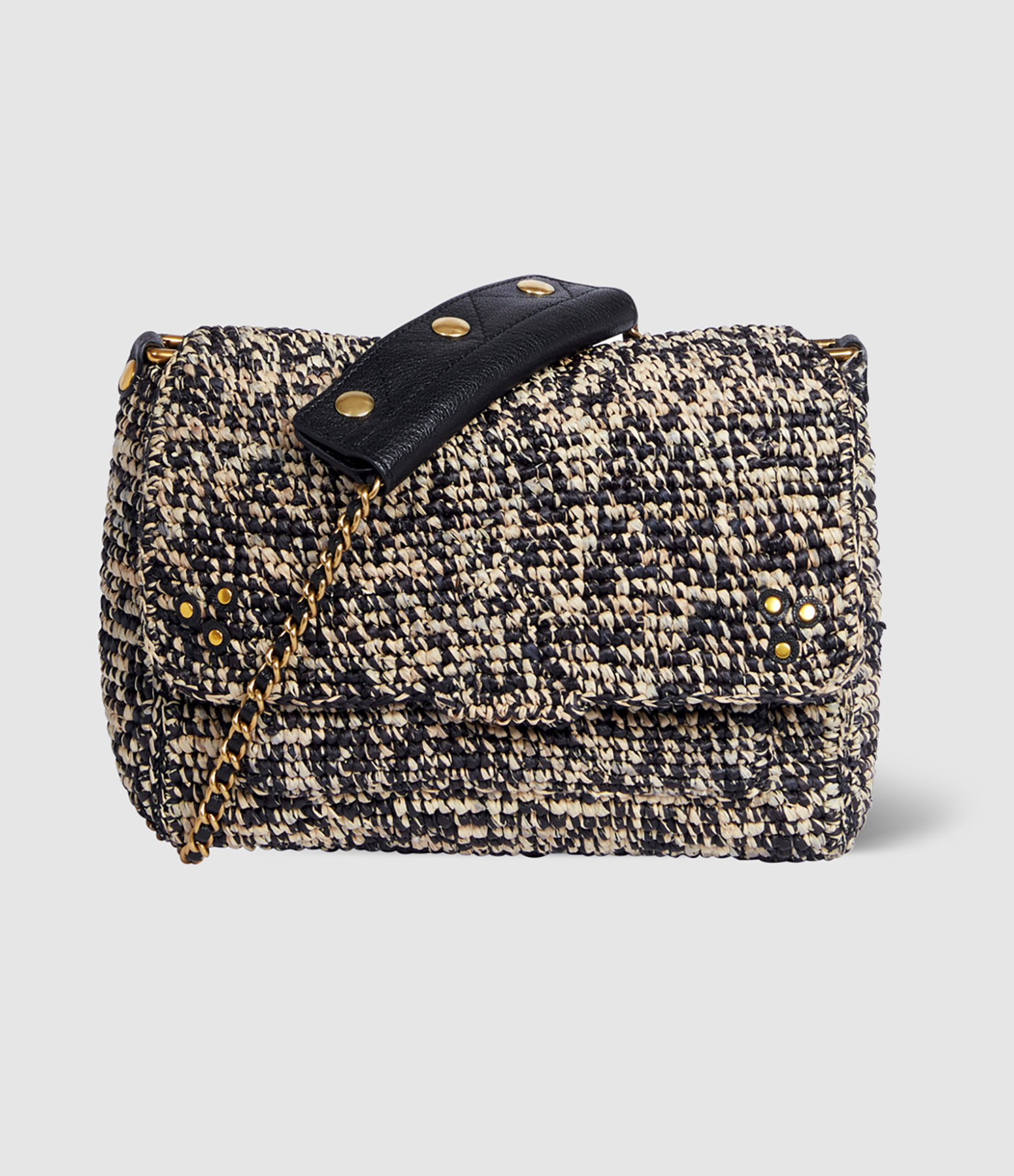 Sac Lulu M Raphia Noir