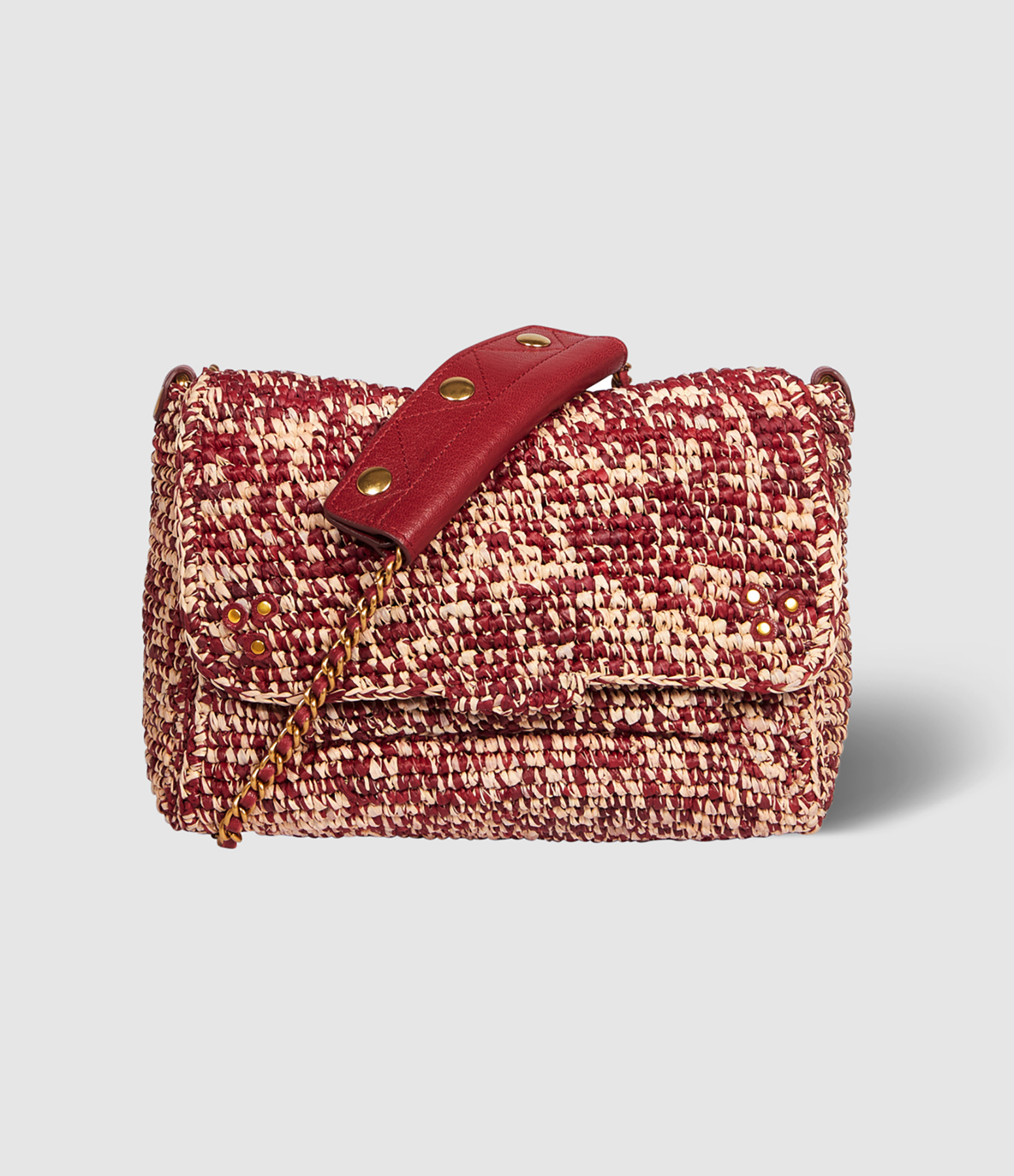 Sac Lulu M Raphia Ruby