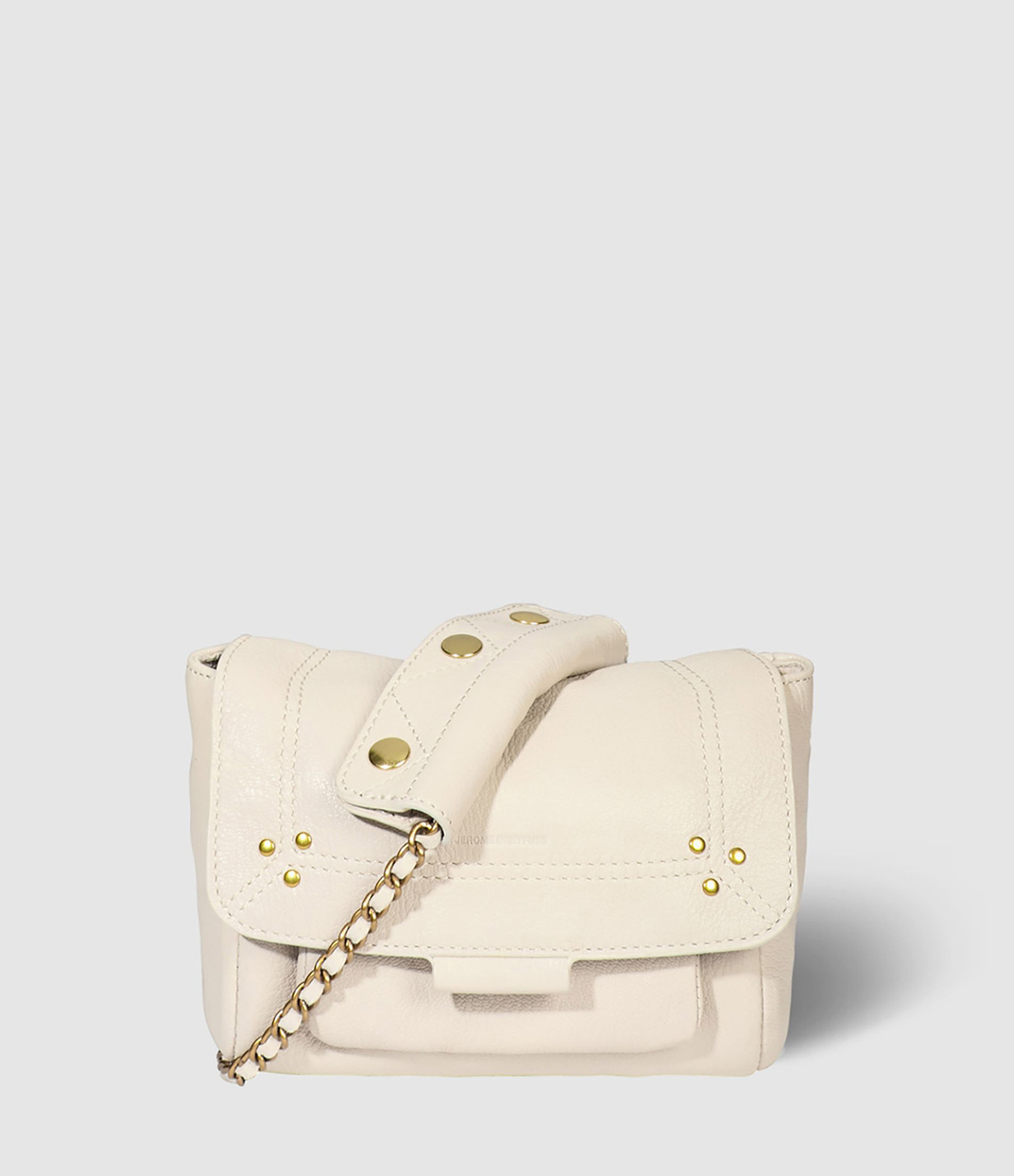 Sac Lulu S Cuir Écru Grainé