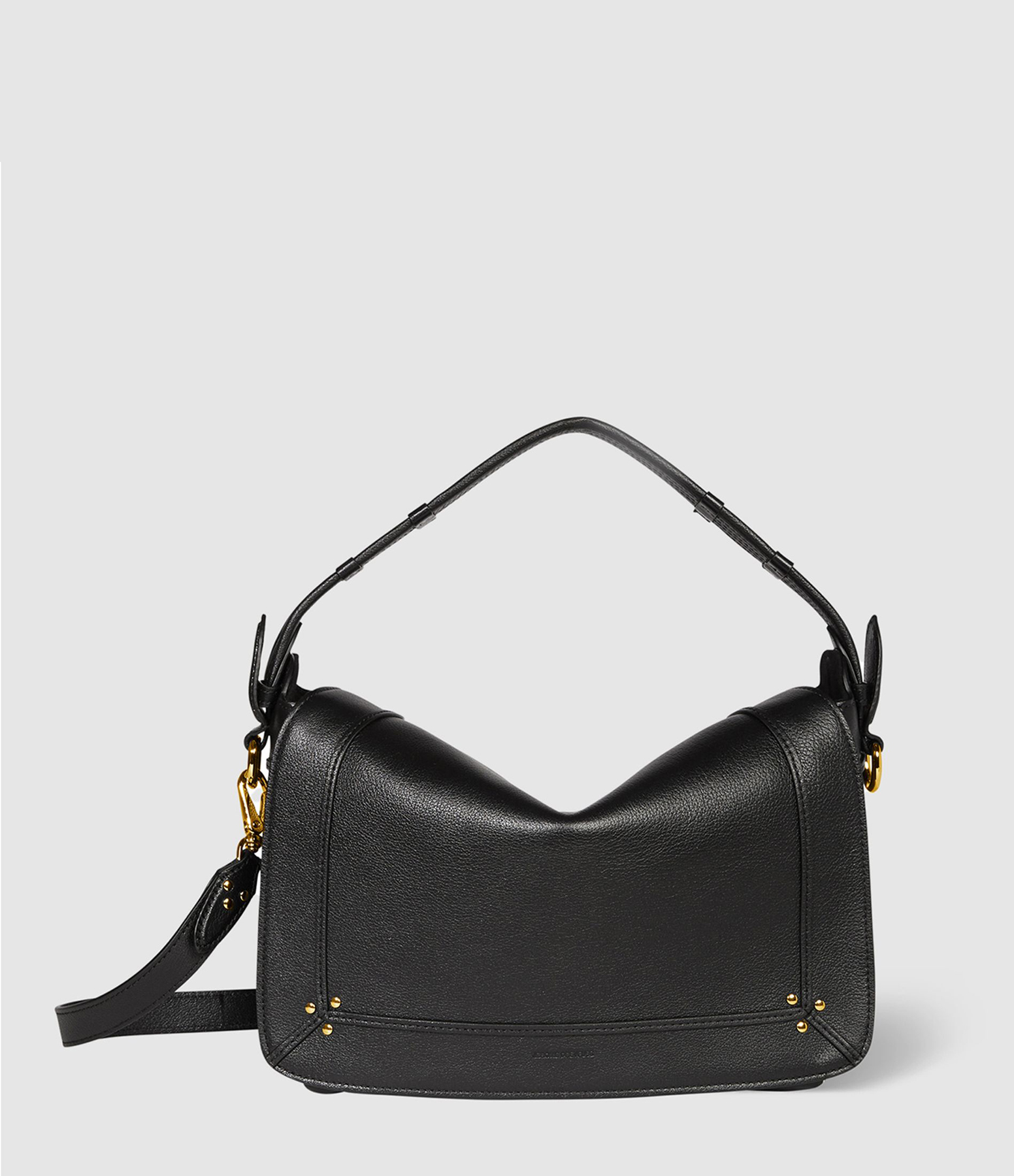 Sac Pepito M Cuir Noir Brass