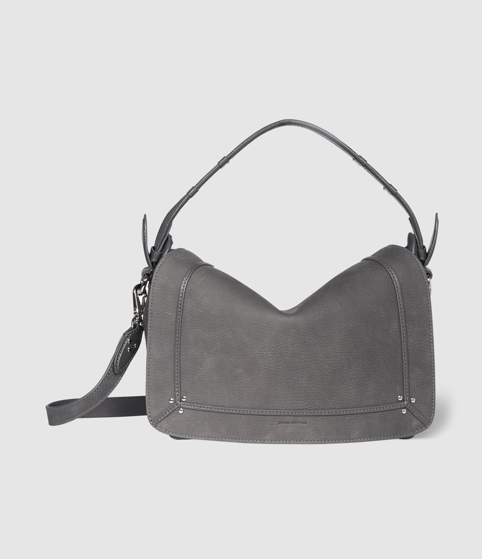 Sac Pepito M Cuir Suédé Grainé Anthracite