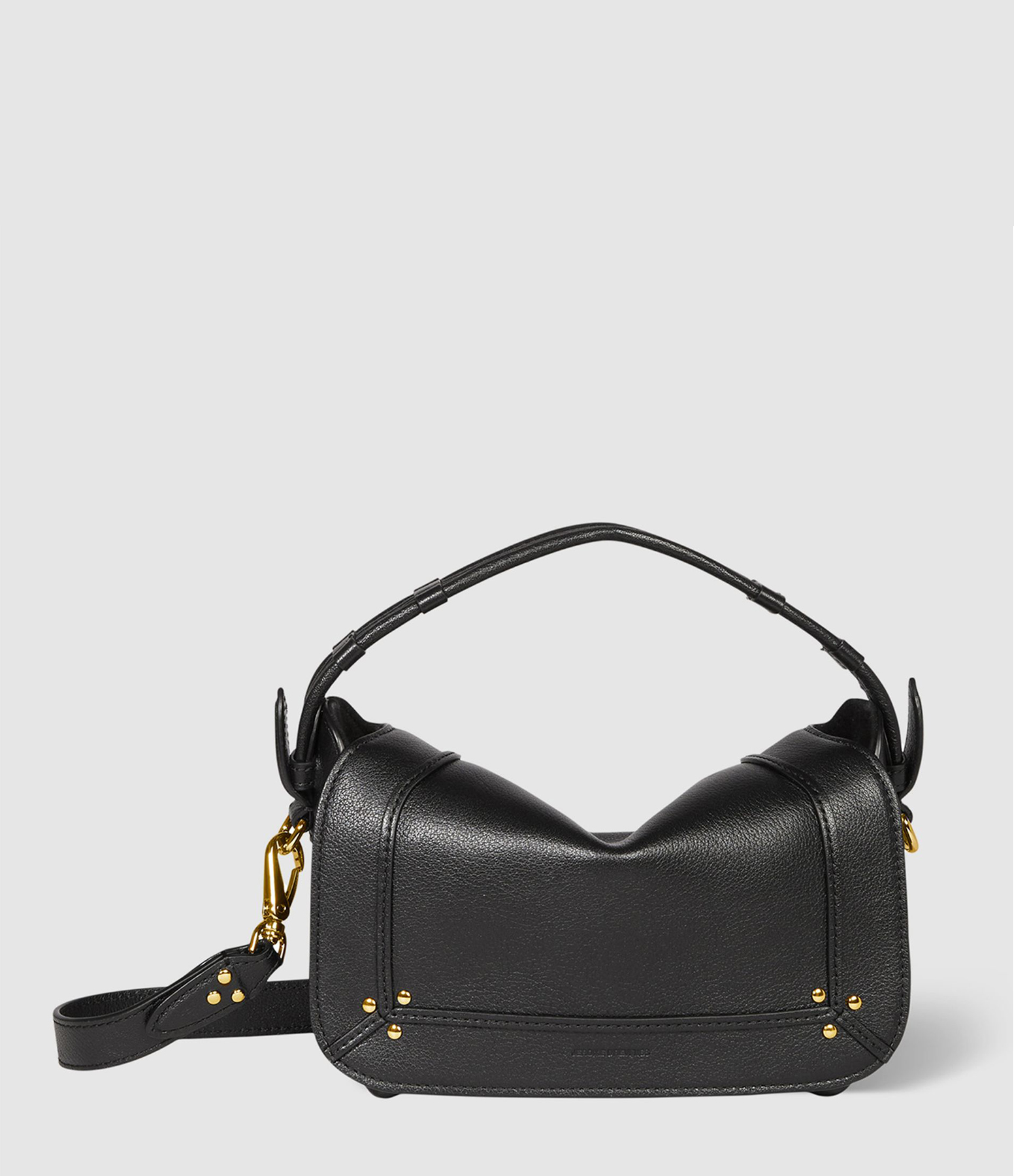 Sac Pepito S Cuir Grainé Noir Brass