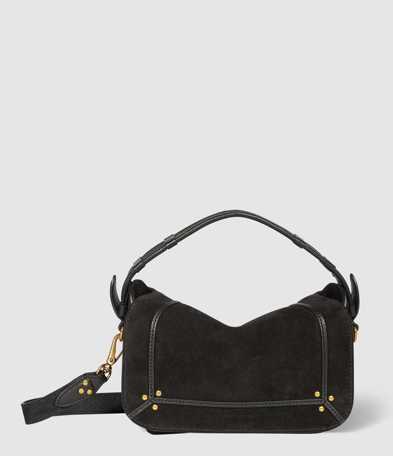 Sac Pepito S Cuir Suédé Noir Doré