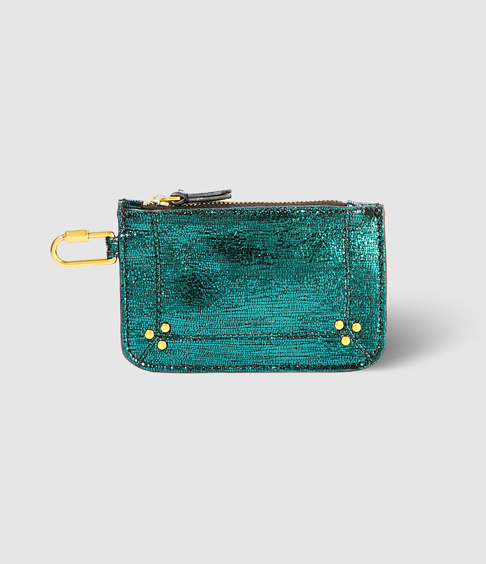 Porte-monnaie Popoche XS Cuir Lamé Vert