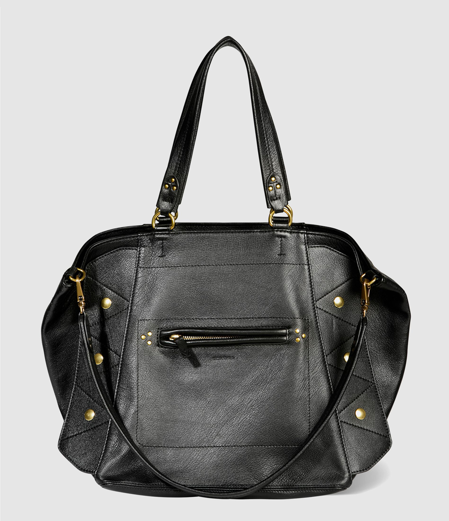 Sac Roger Cuir Noir Brass
