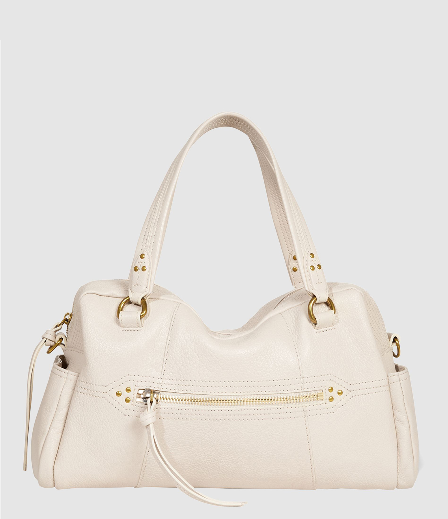 Sac Lucky Bowling Cuir Écru Grainé