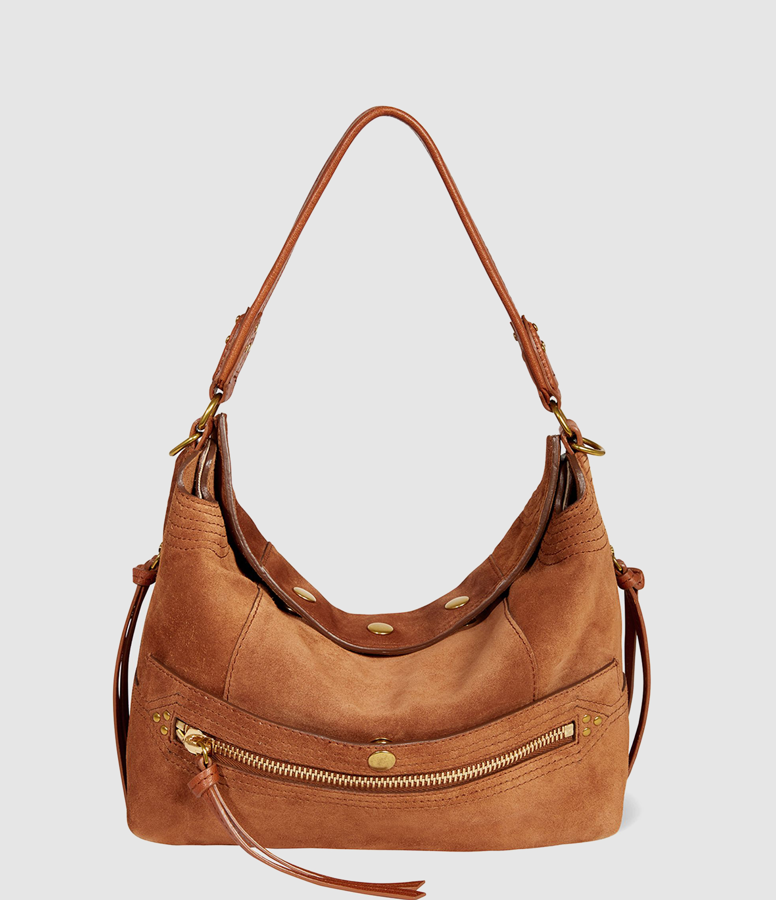 Sac Lucky Hobo Cuir Caramel