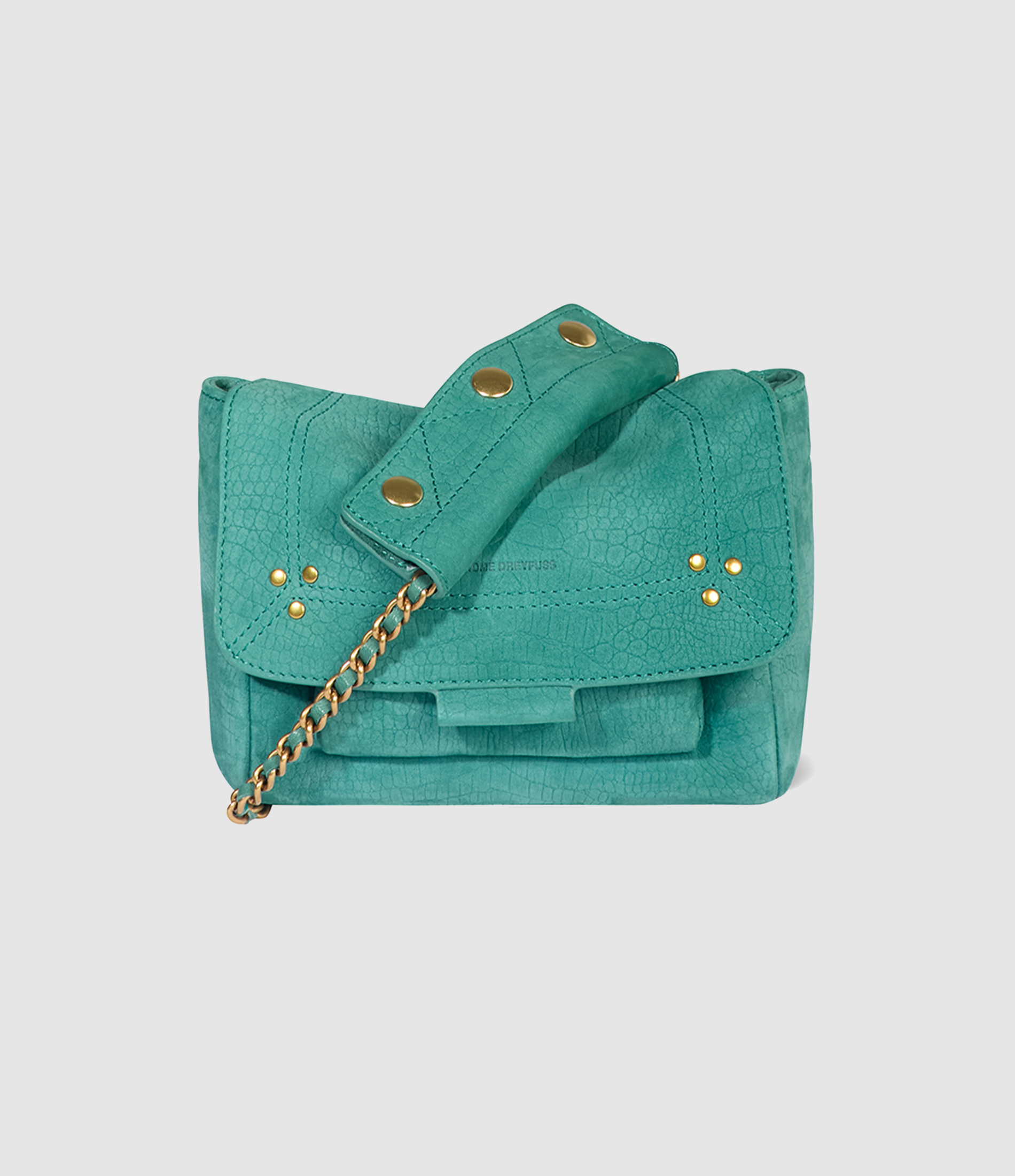 Sac Lulu S Cuir Imprimé Croco Agave