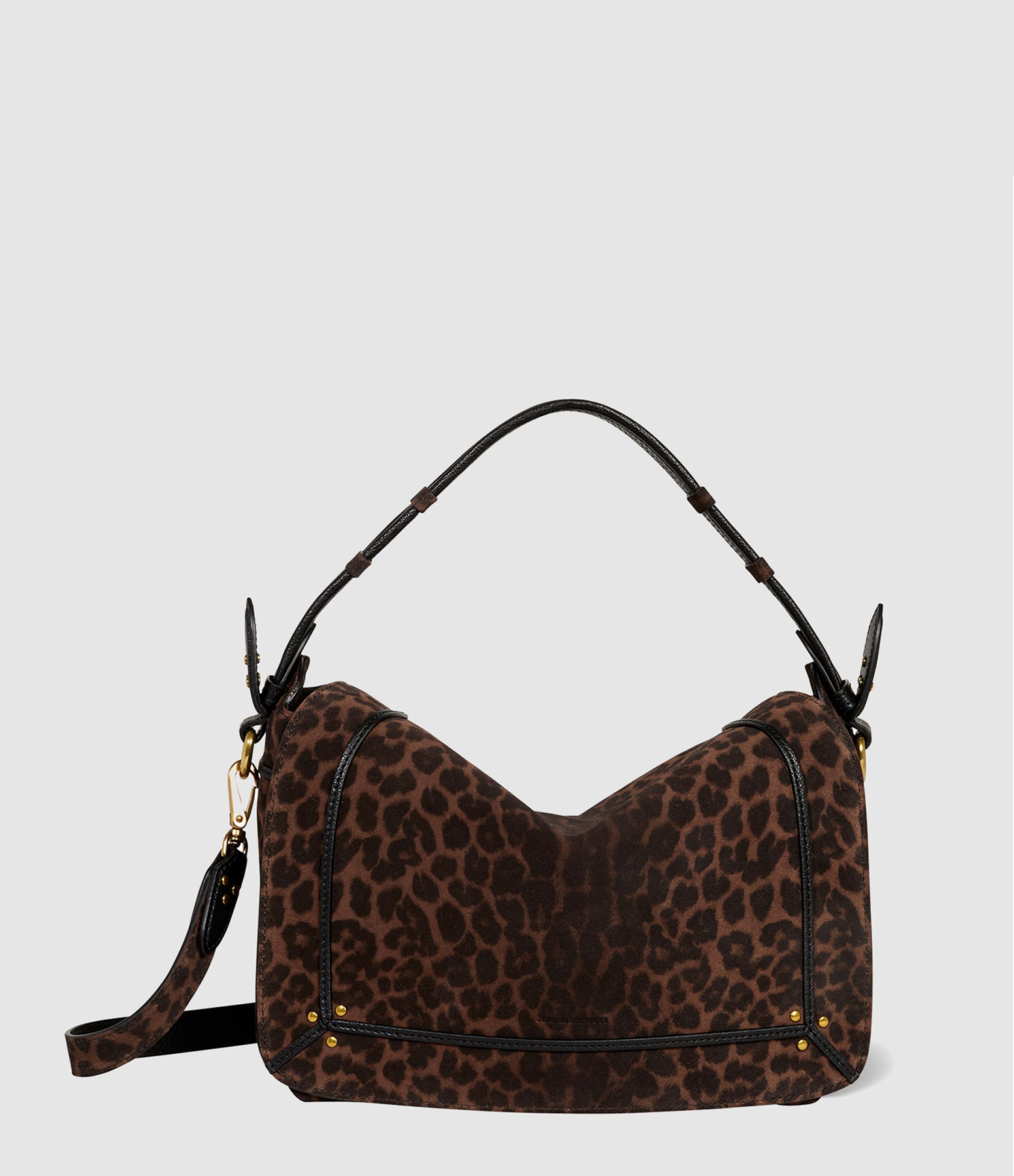 Sac Pepito M Cuir Imprimé Léopard Naturel