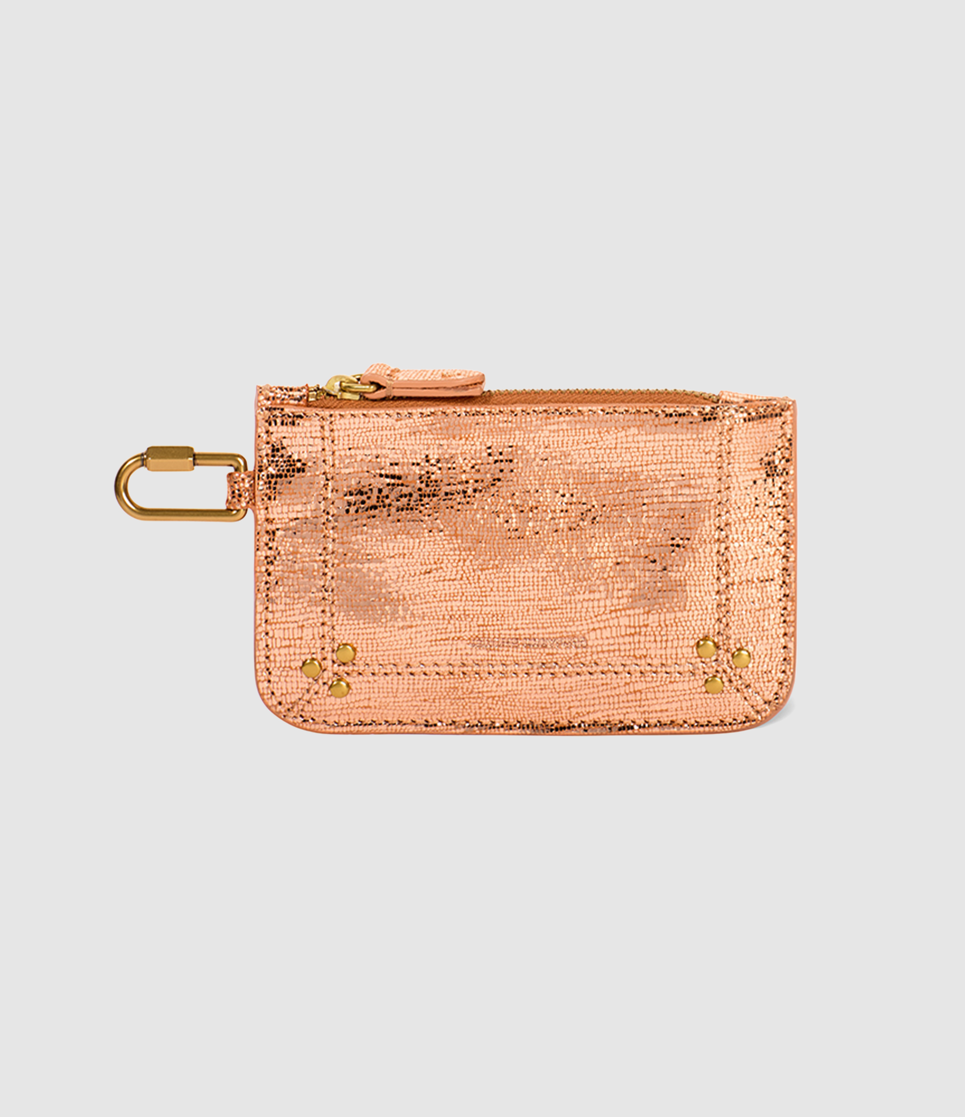 Porte-monnaie Popoche XS Cuir Lamé Rose Gold