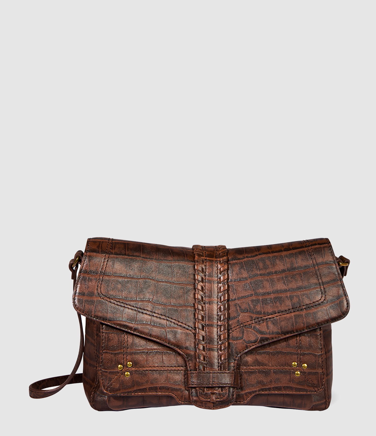 Sac Harry M Imprimé Croco Cigare