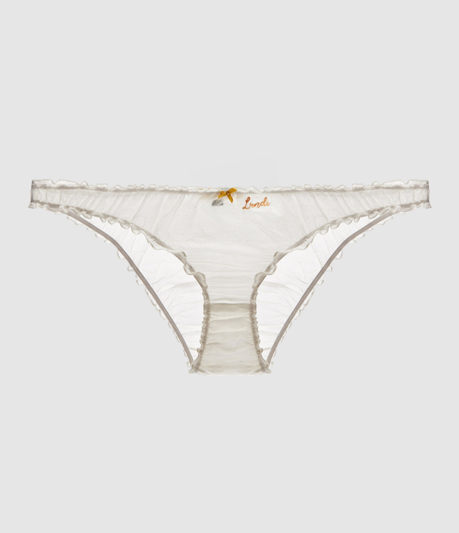 Semainier Culottes Nina Broderie Soie Blanc