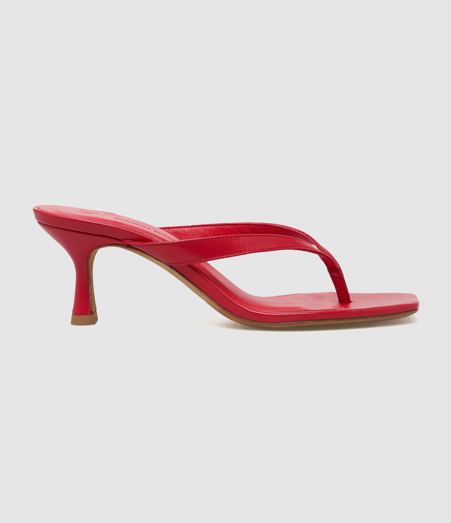 Sandales Paros Cuir Rouge