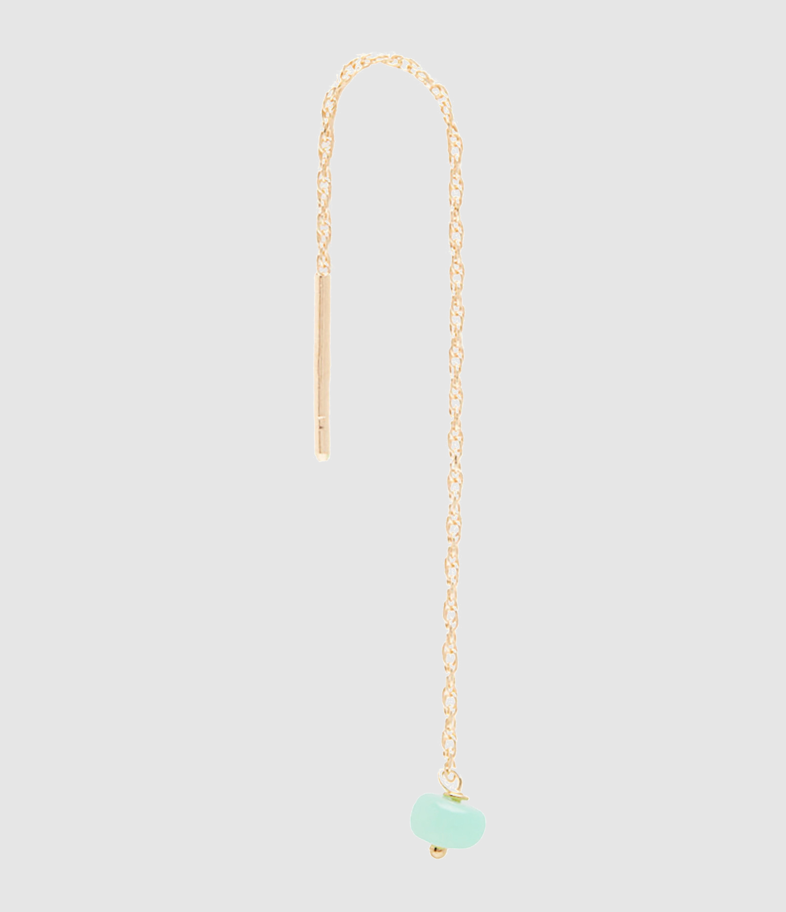 Boucle d'oreille Chaîne Courte Puka Chrysoprase (vendue à l'unité)