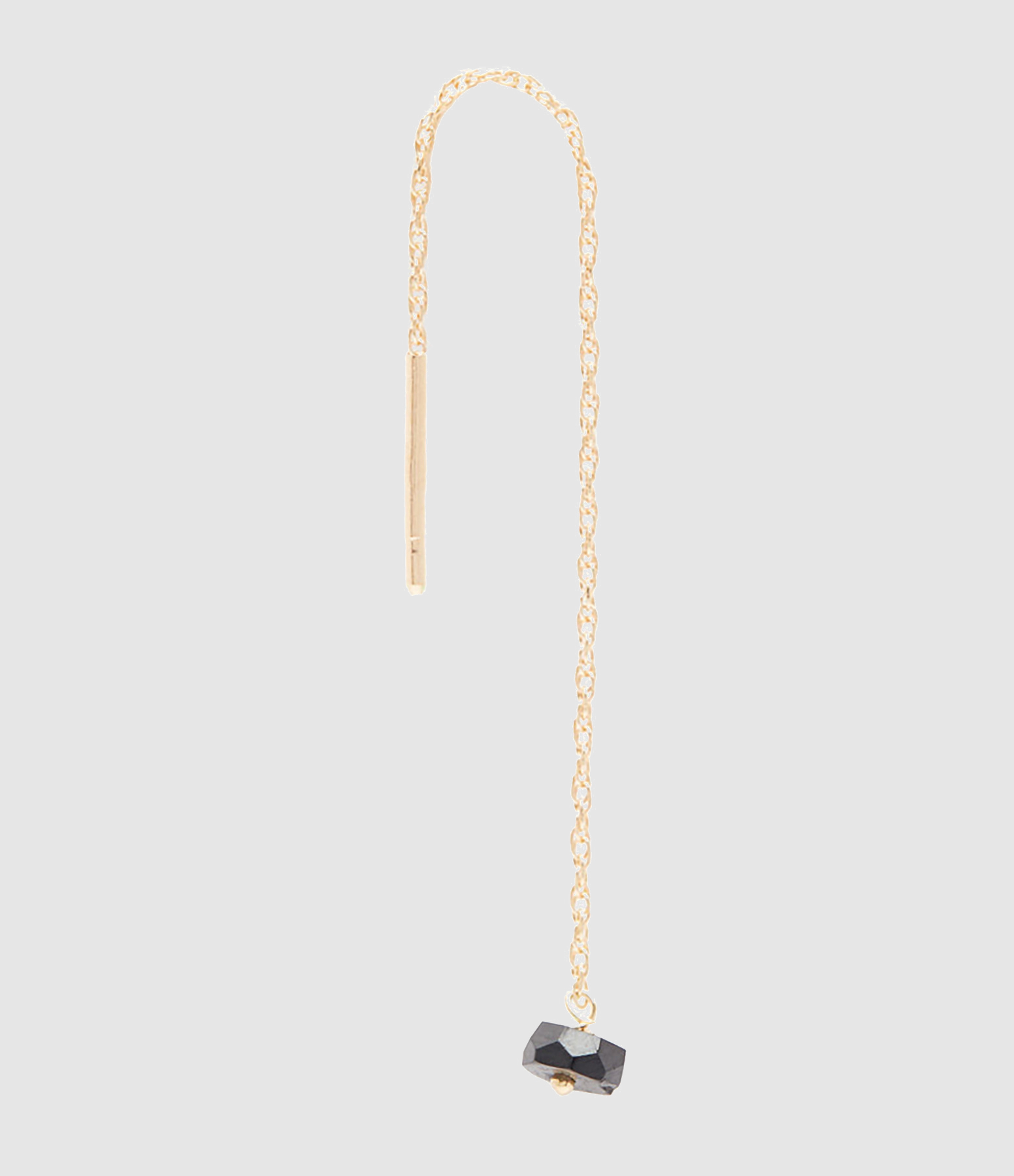 Boucle d'oreille Chaîne Courte Puka Onyx (vendue à l'unité)