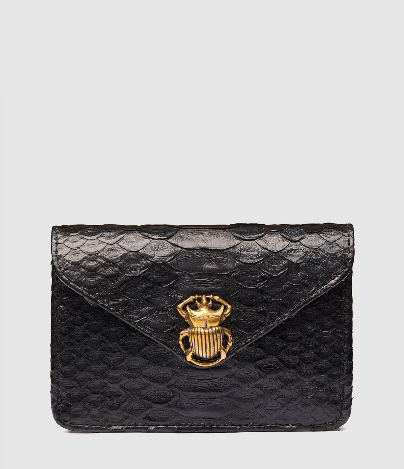 Porte-cartes Alex Python Noir