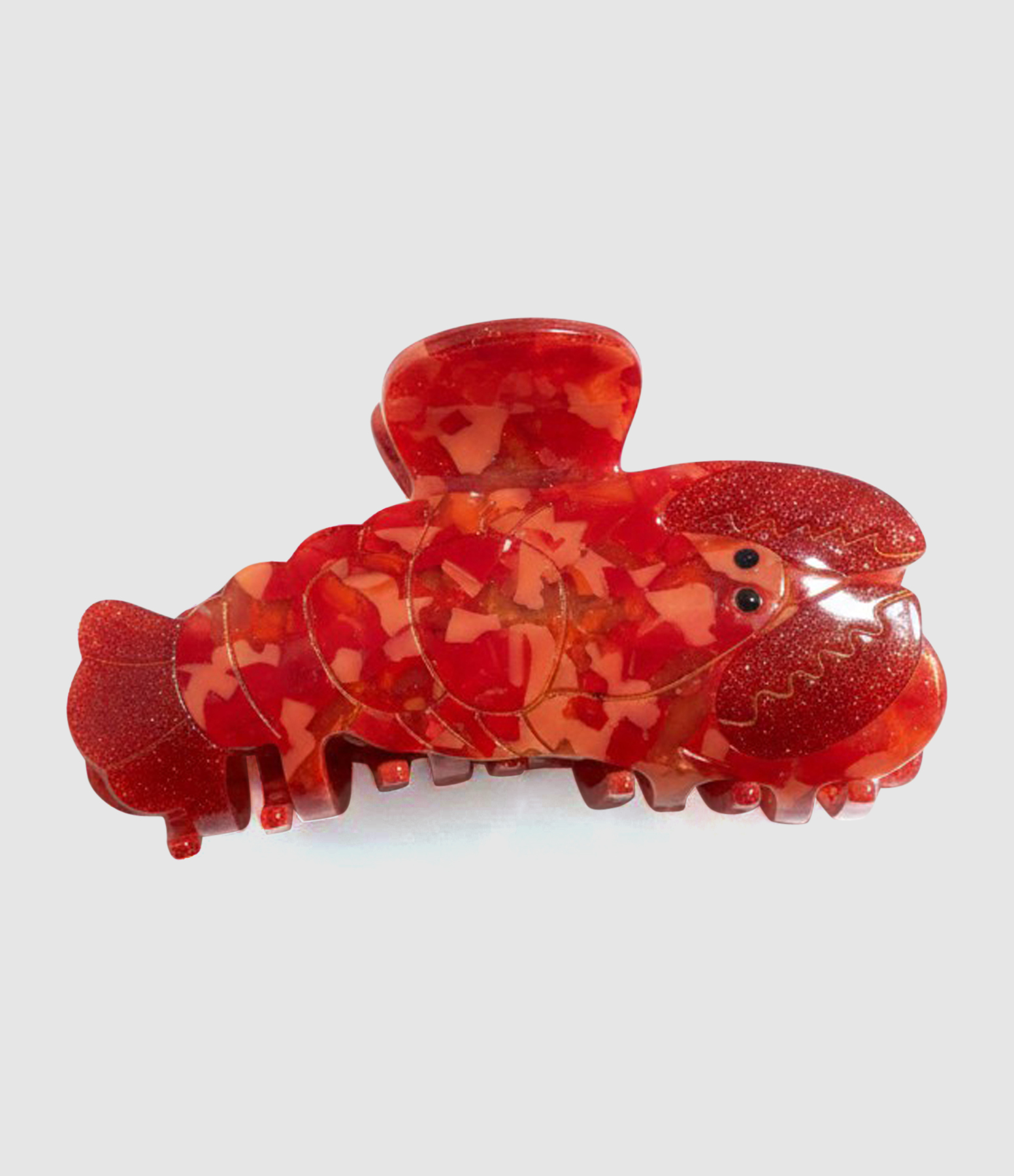 Pince Cheveux Lobster Acetate Red