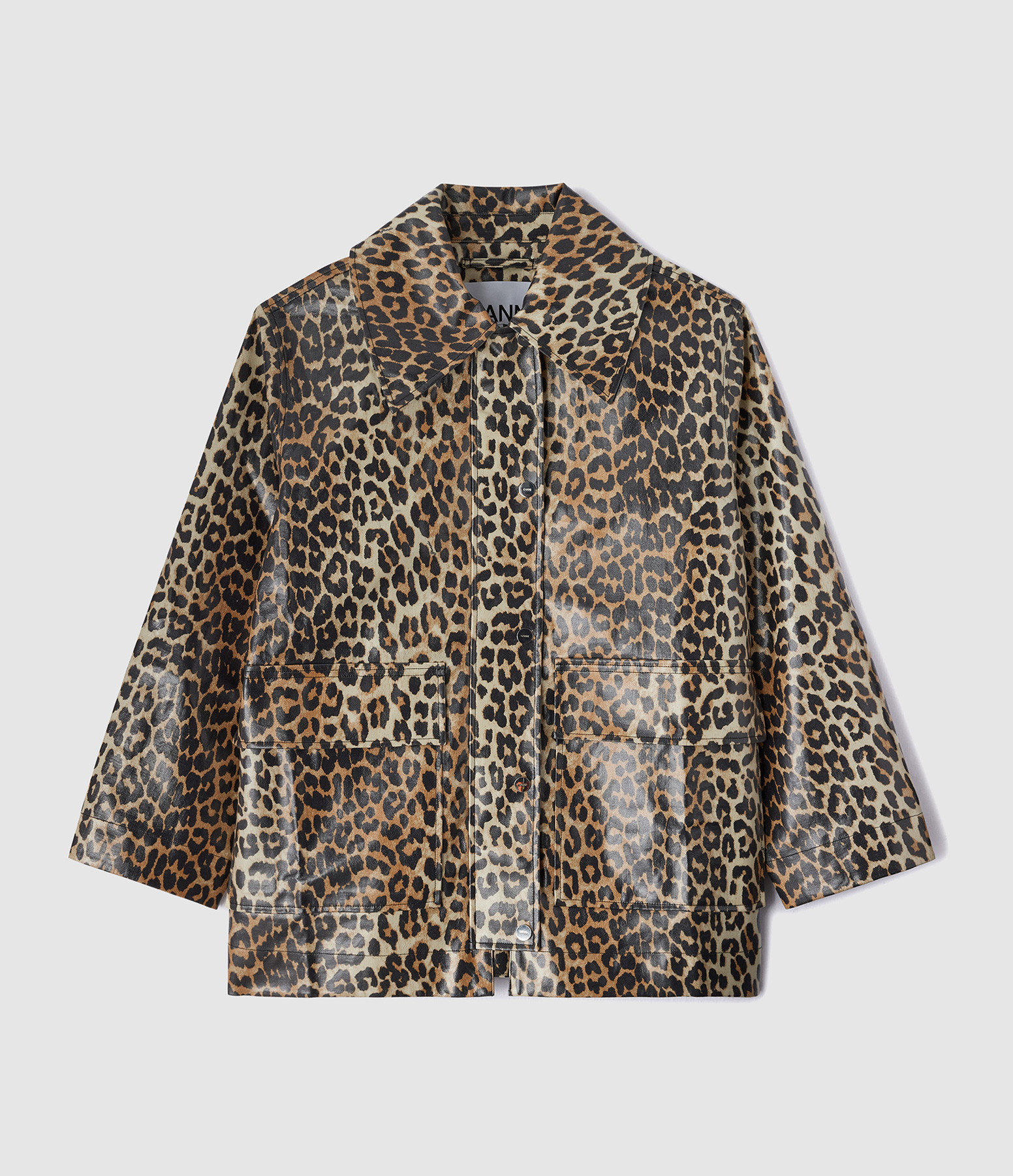 Veste Laminated cotton canvas Almond Milk