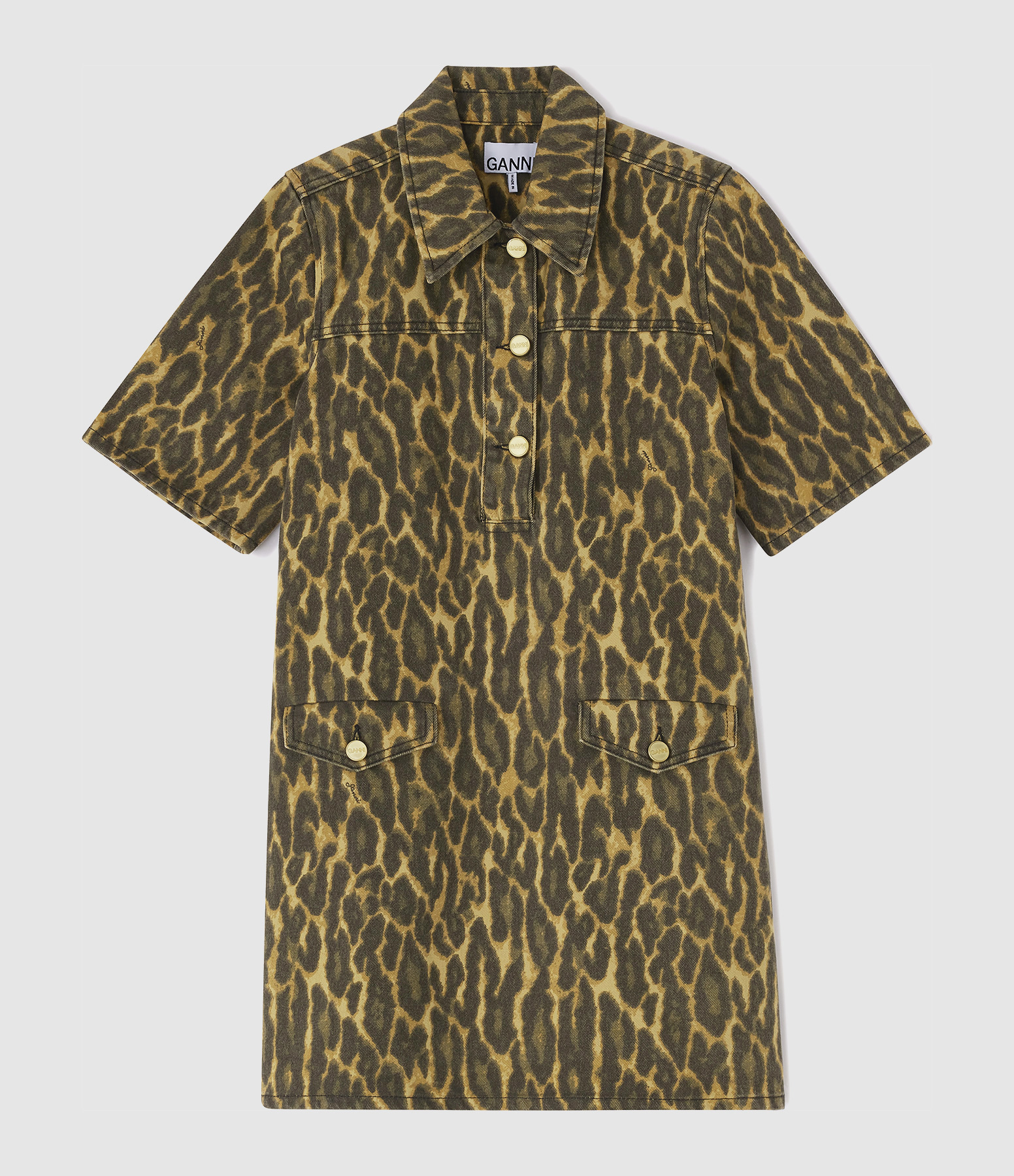 Robe Print Denim Khaki