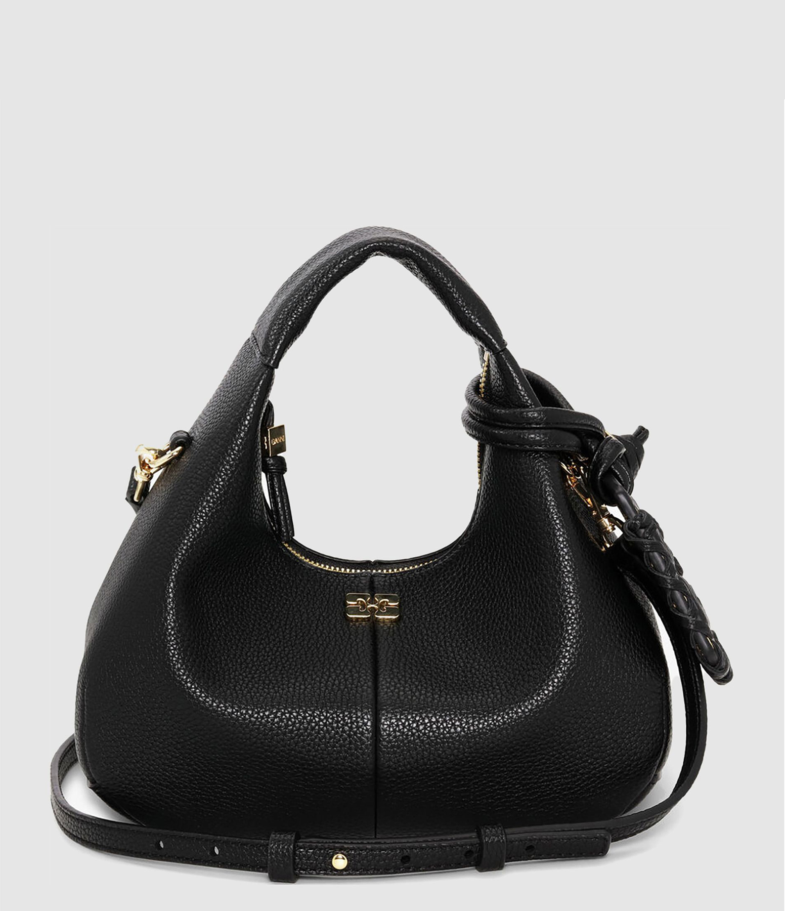 Sac Hobo Mini Grained Noir