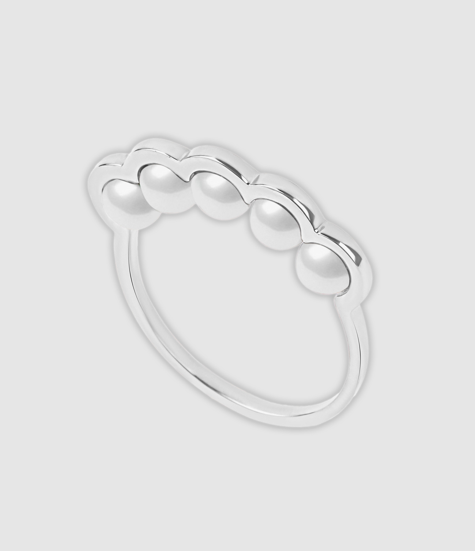 Bague Coco Beach Cinq Perles de Culture Or Blanc