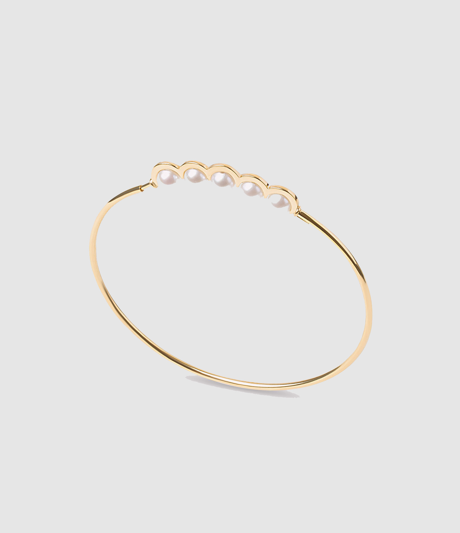 Jonc Coco Beach Cinq Perles de Culture Or Jaune