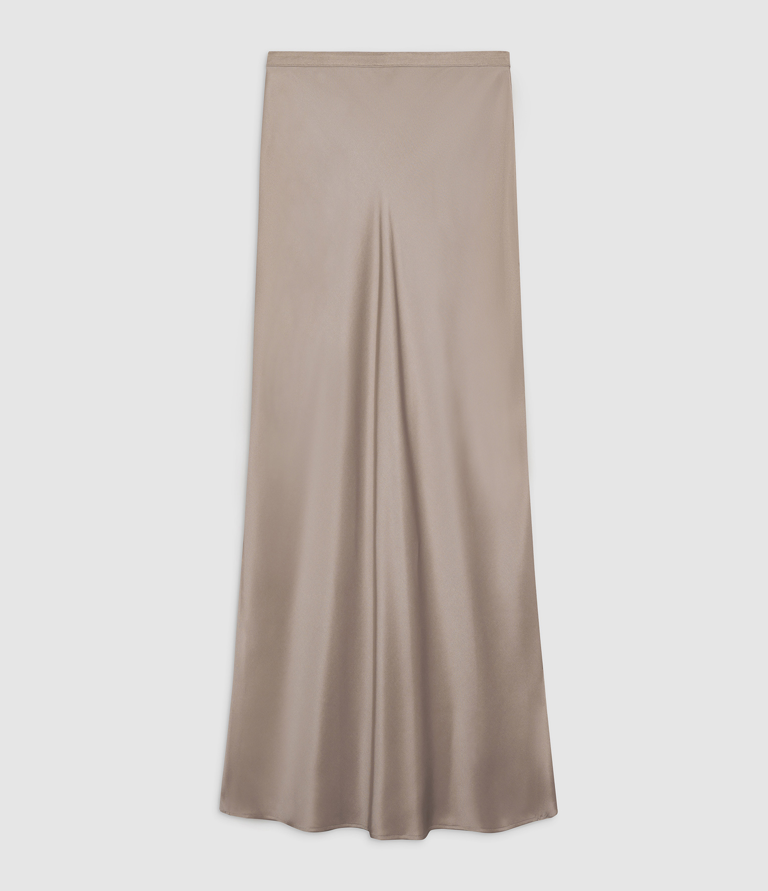 Jupe Bar Soie Taupe