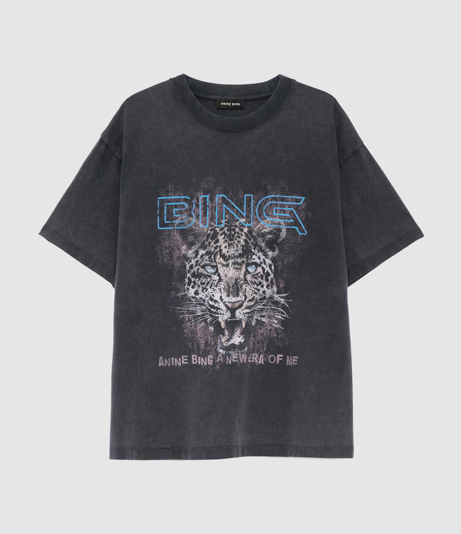 Tee Shirt Cade Leo Muse Washed Black