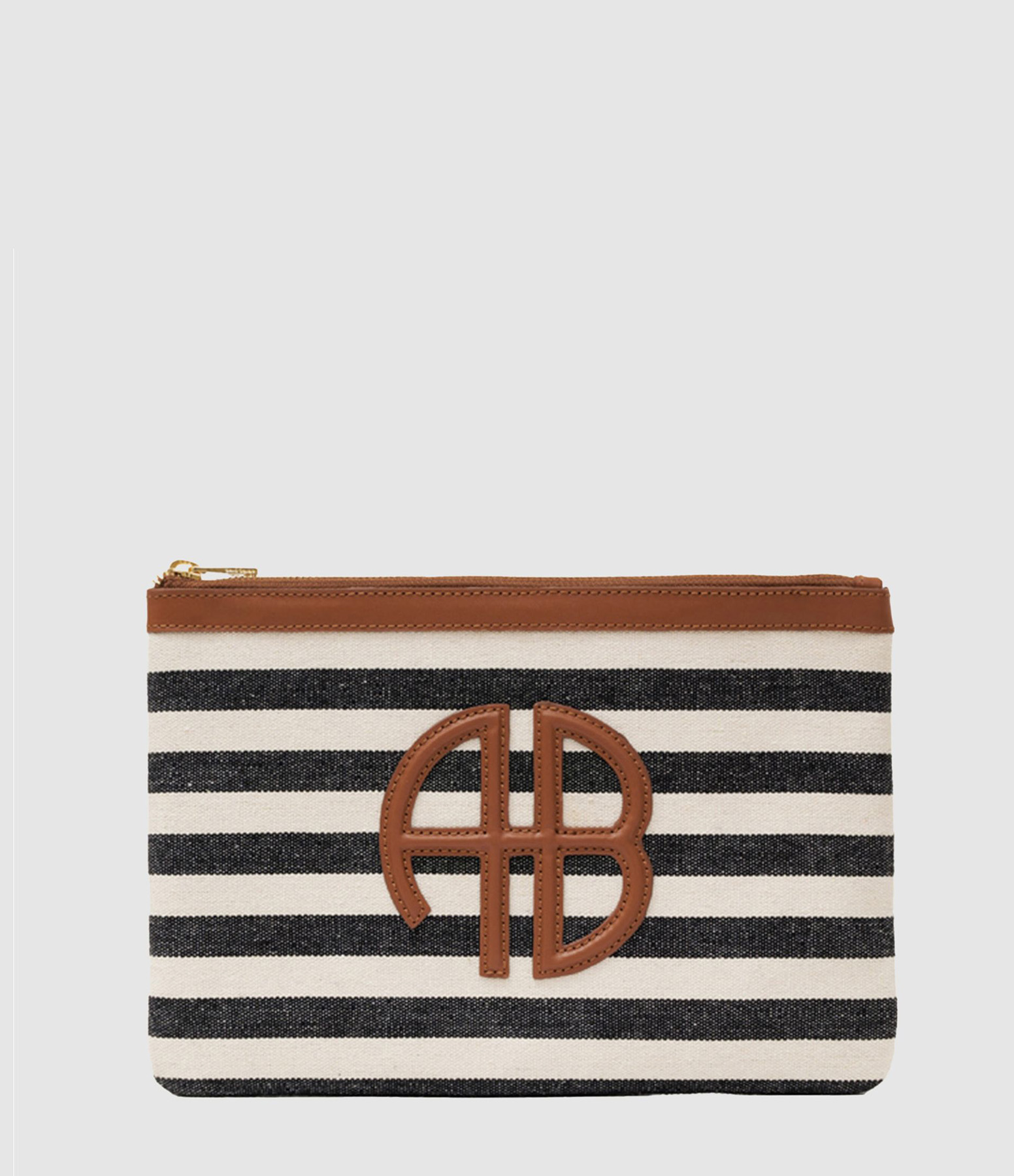 Pochette Lili Pouch Stripe Black And Natural