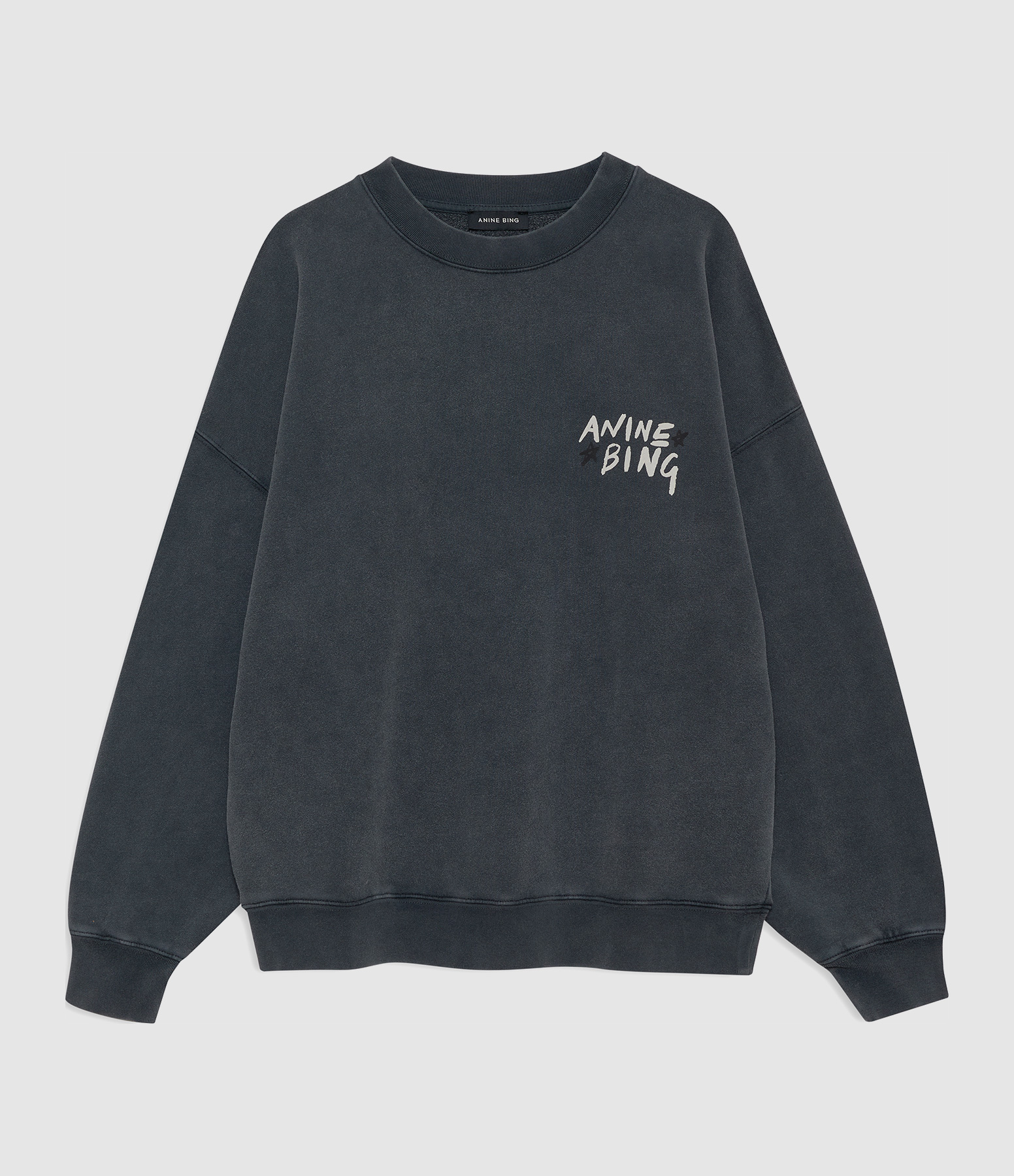 Sweatshirt Miles Washed Black