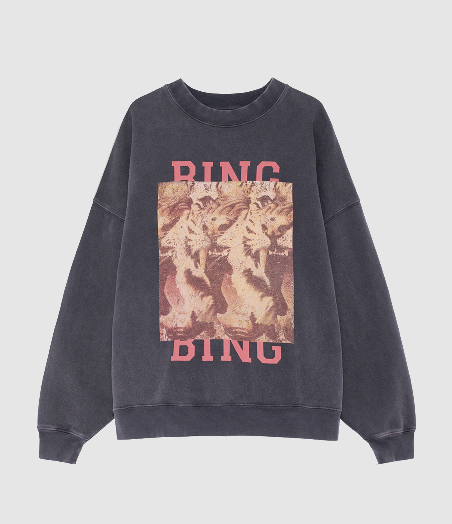 Sweatshirt Miles Tiger Bing Washed Black