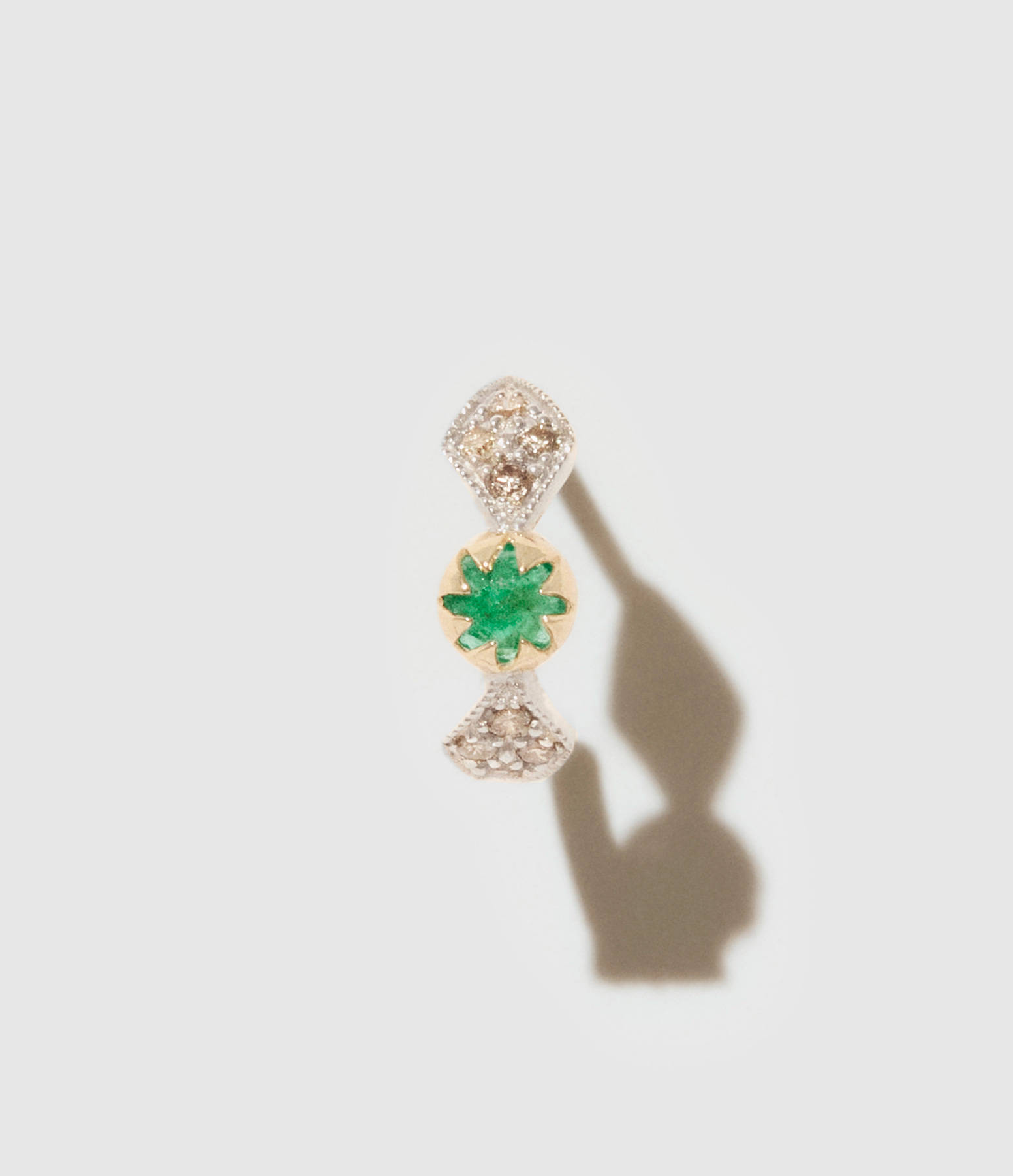 Boucle d'oreille Adèle n°1 Émeraude (vendue à l'unité)
