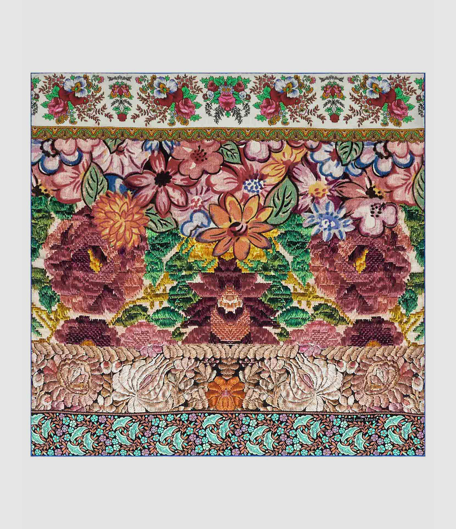 Foulard Aloeuw Soie Multicolore