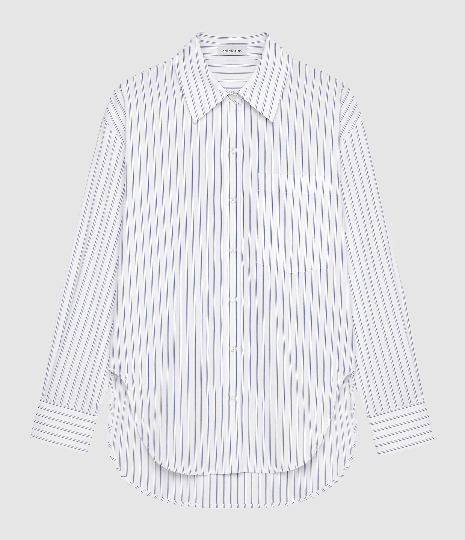 Chemise Scott White And Black Stripe