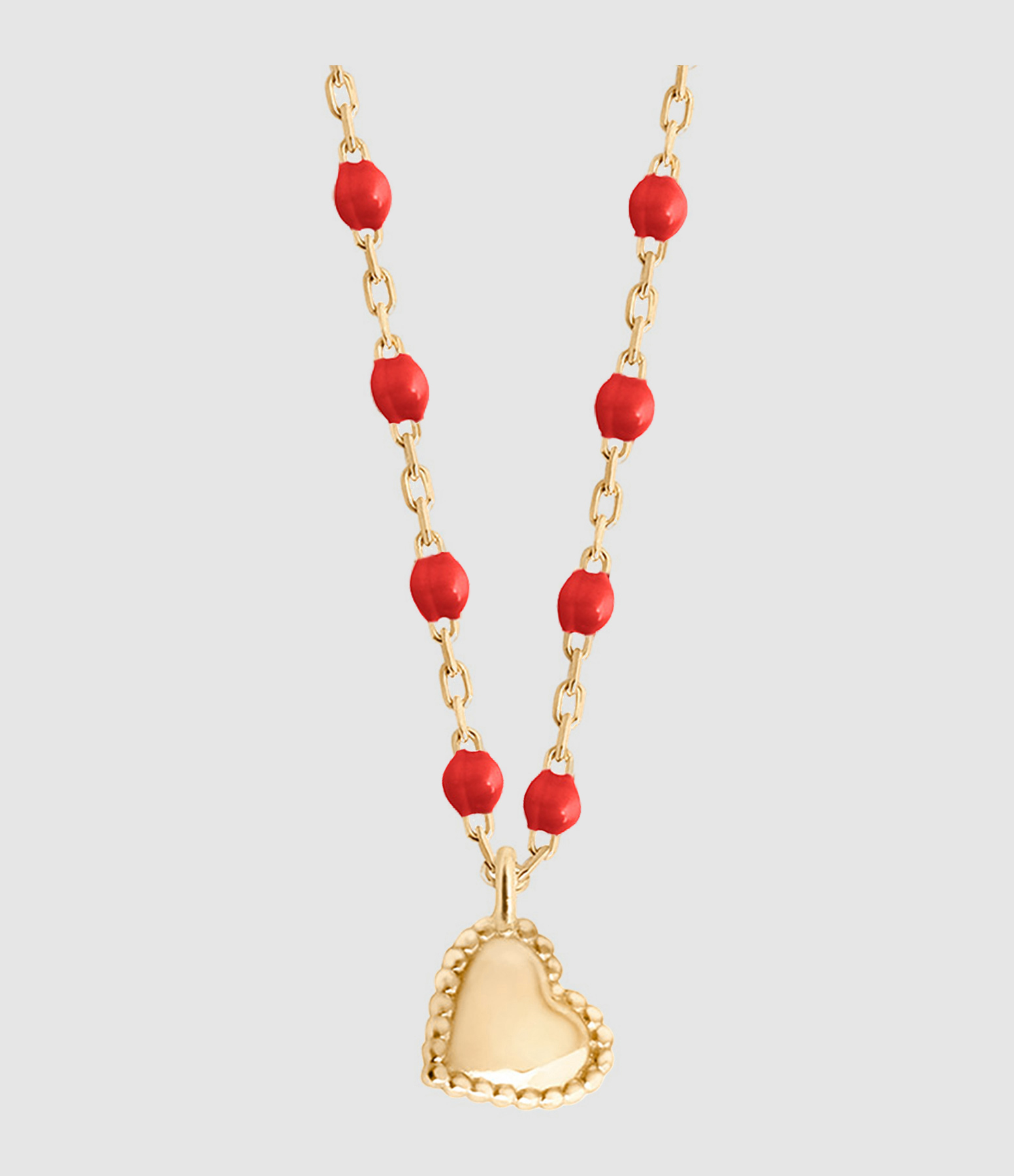 Collier Mini Perles Résine Lucky Coeur 