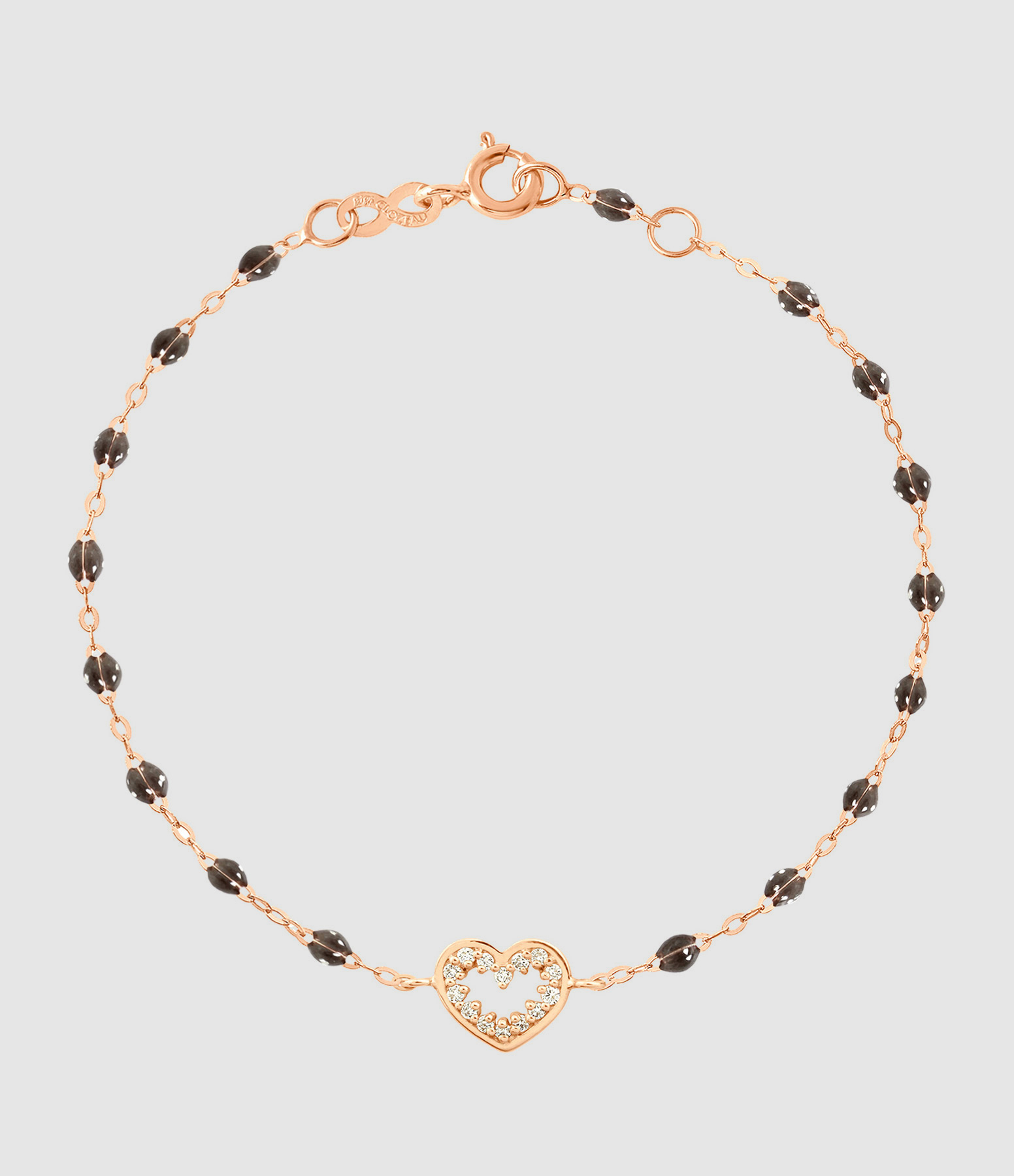 Bracelet Cœur Suprême Diamants Résine Or Rose
