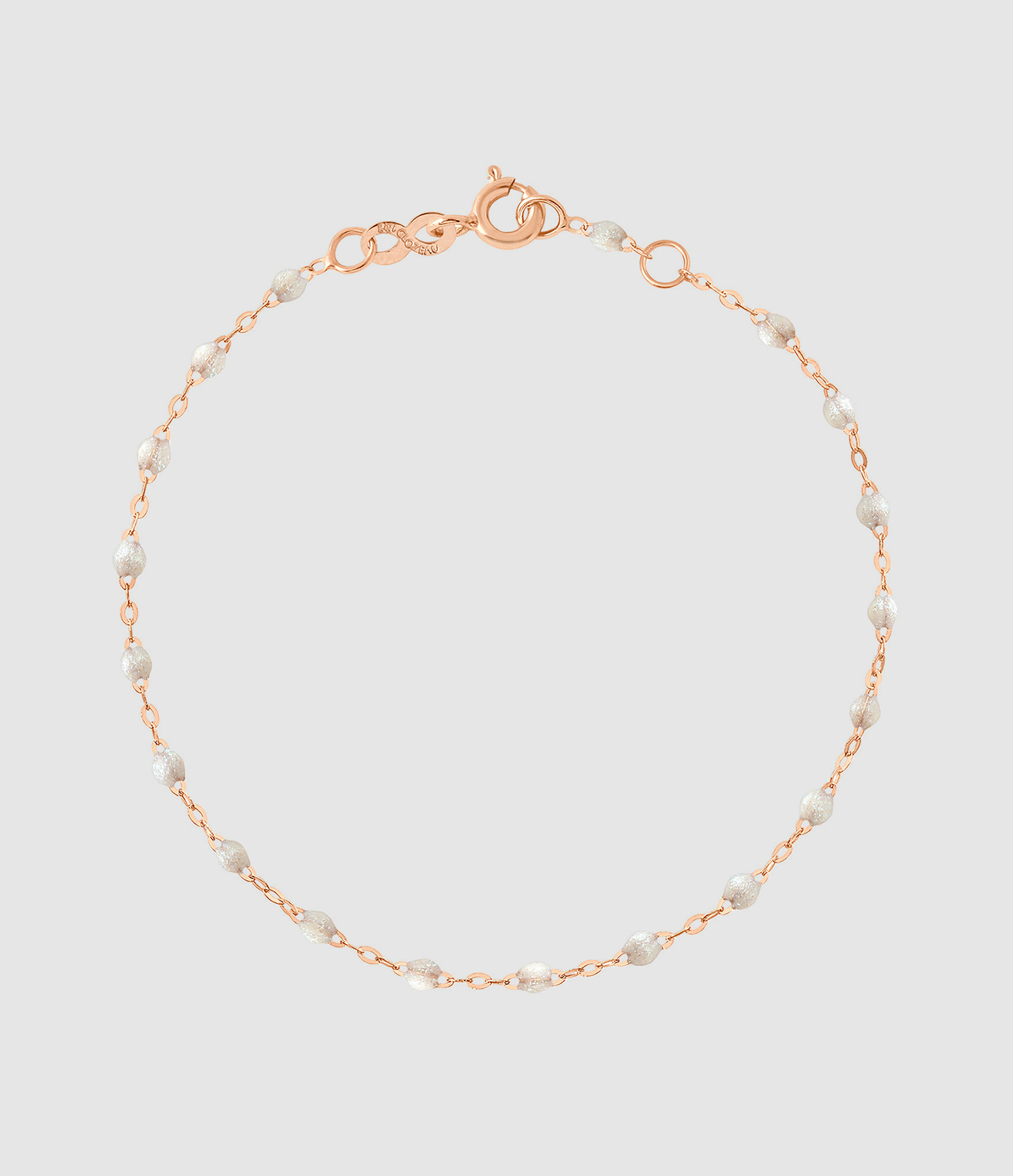 Bracelet Perles Resine 15cm Or 