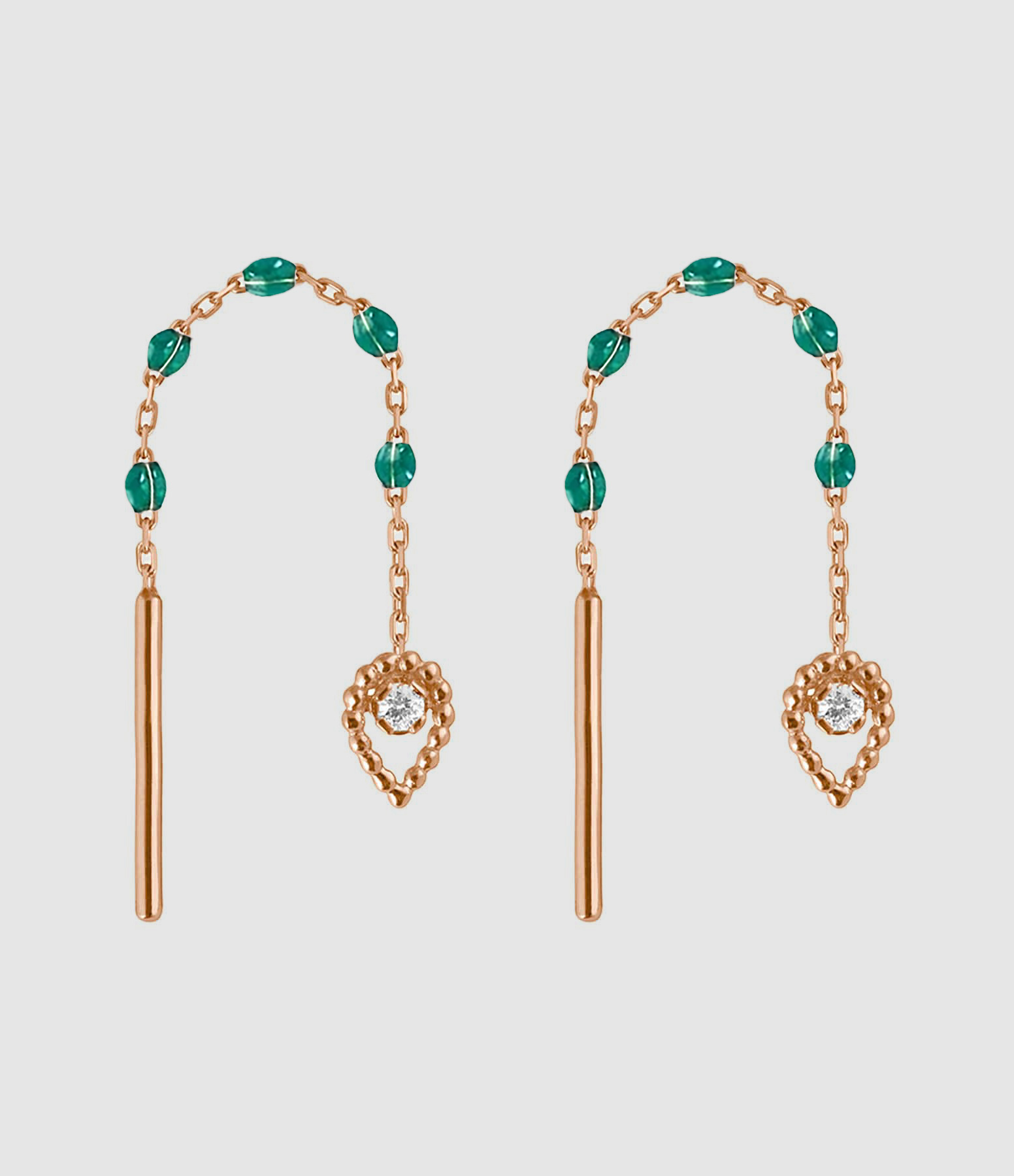 Boucles d'oreilles Lucky Lotus Diamant Mini Résine Or