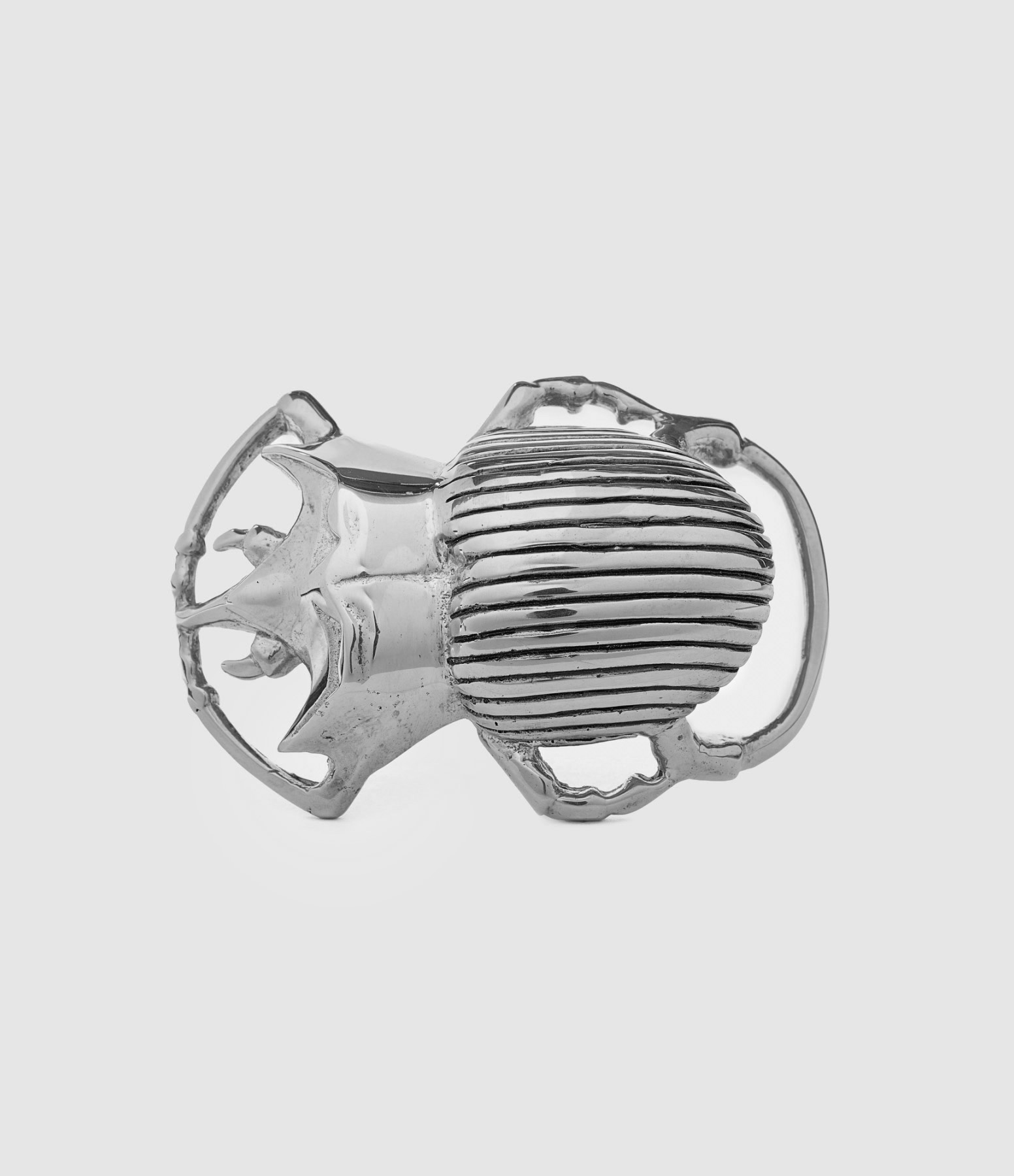 Boucle de Ceinture Baby Scarabée Argenté