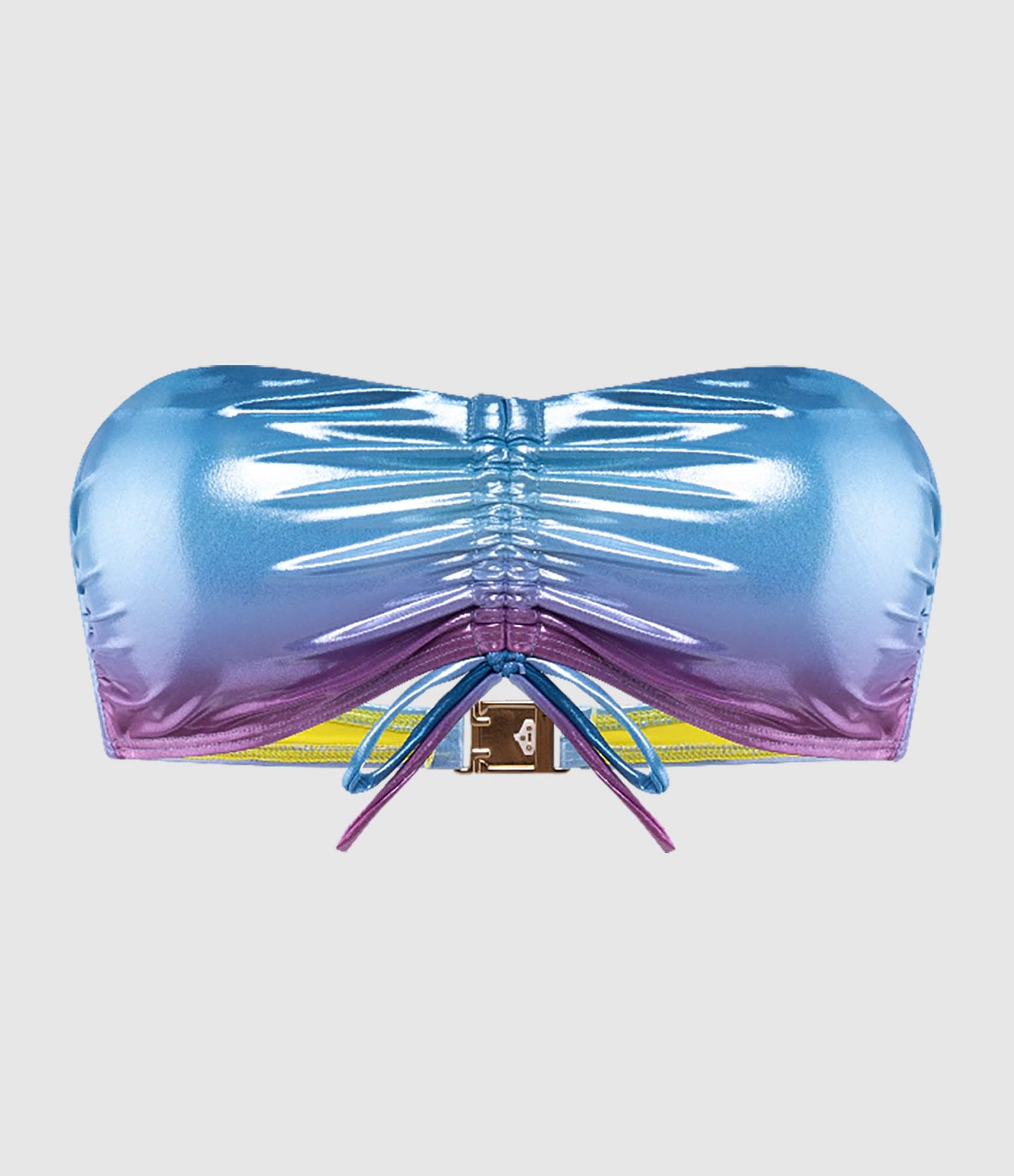 Haut de Maillot de Bain Bandeau Sunset Rose Bleu