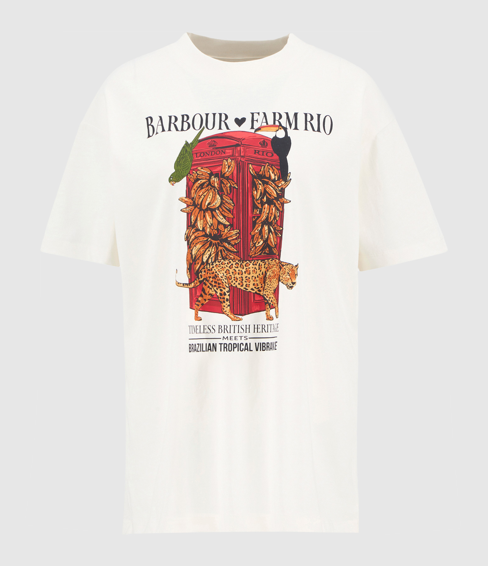 Tee-shirt Maria Clara Off White, Collaboration Barbour x Farm Rio