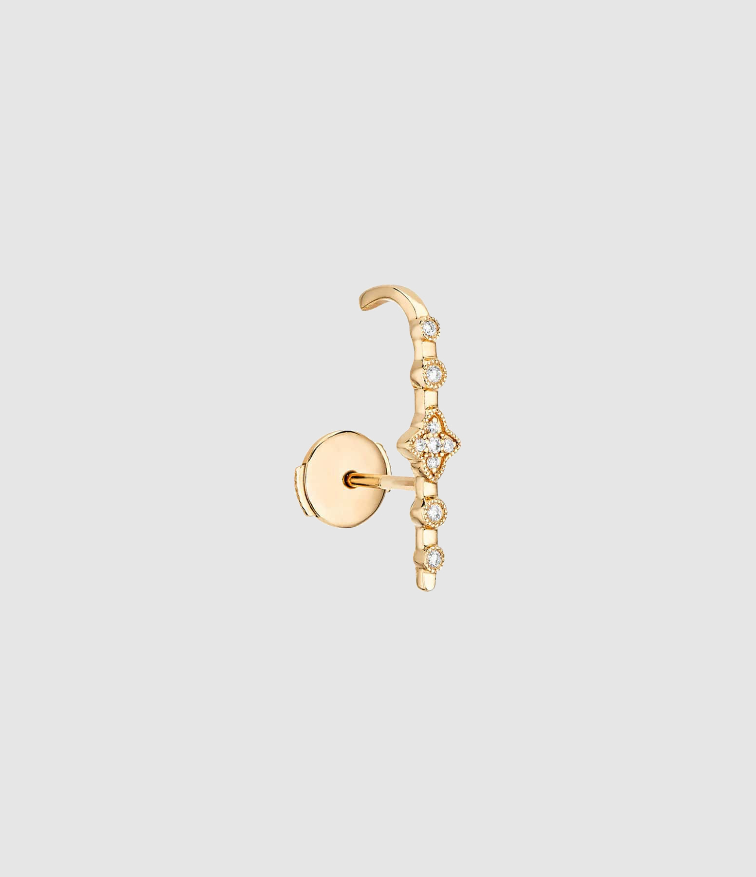 Boucle d'oreille Belle Époque GM Or Diamants (vendue à l'unité)