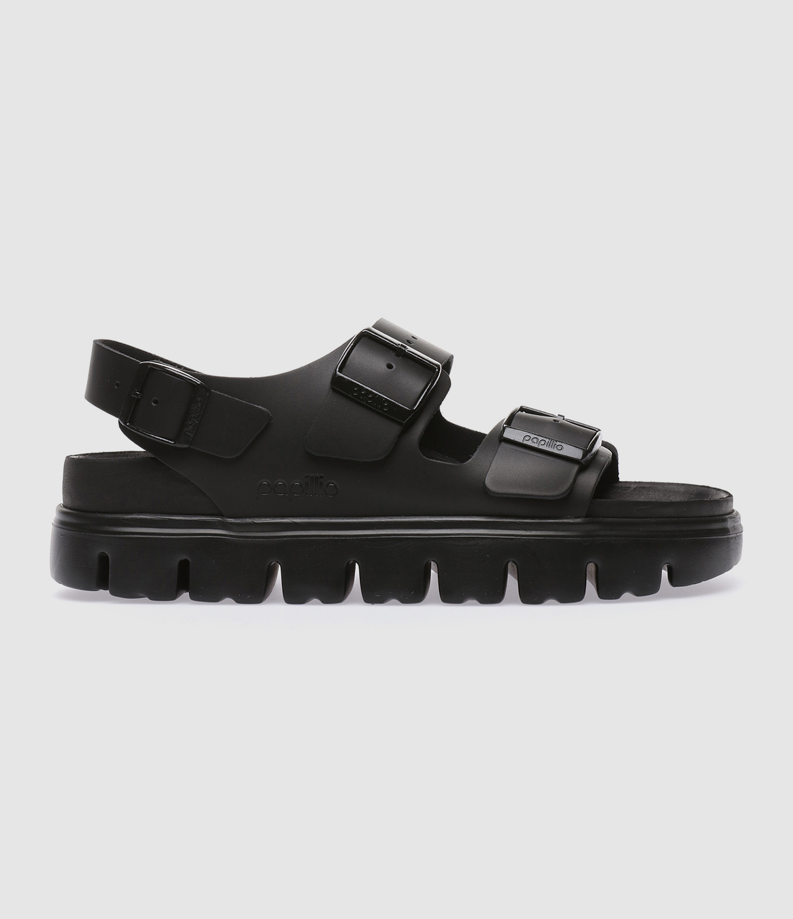 BIRKENSTOCK - Sandales Milano Chunky Cuir Noir