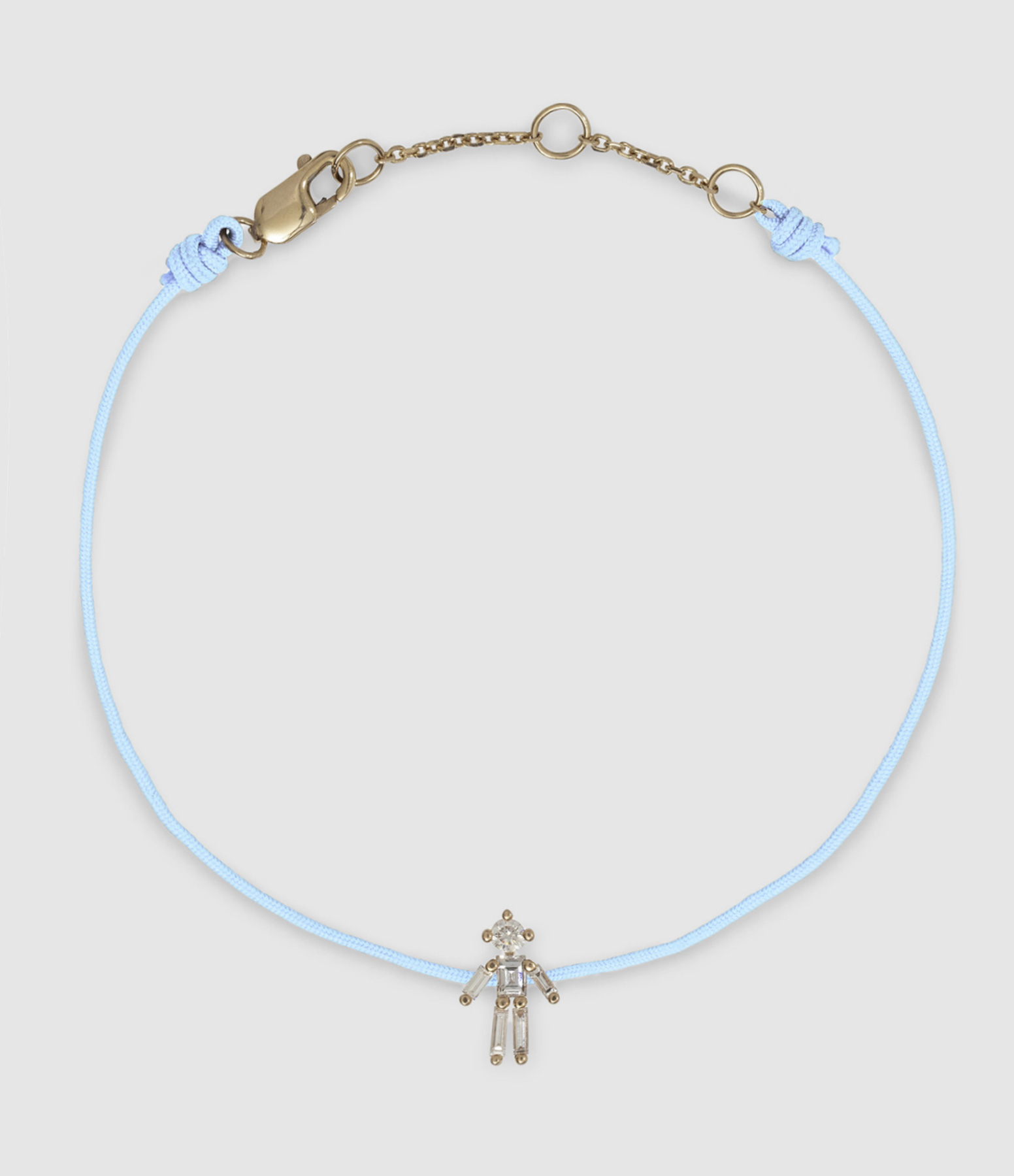 Bracelet Cordon Garçon Or Rose Diamants