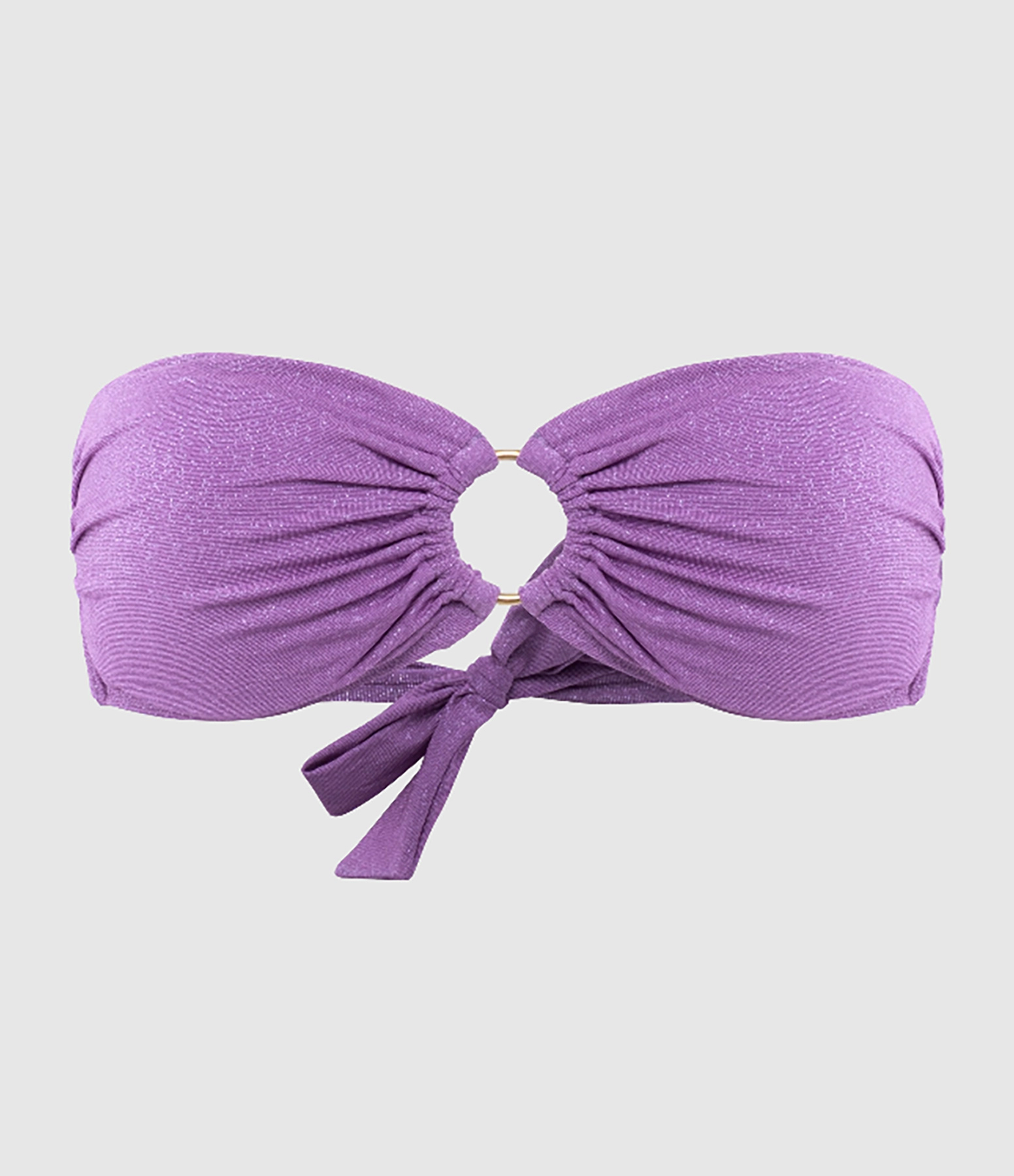 Haut de Maillot de Bain Bandeau Lumieres Pepite Lilas