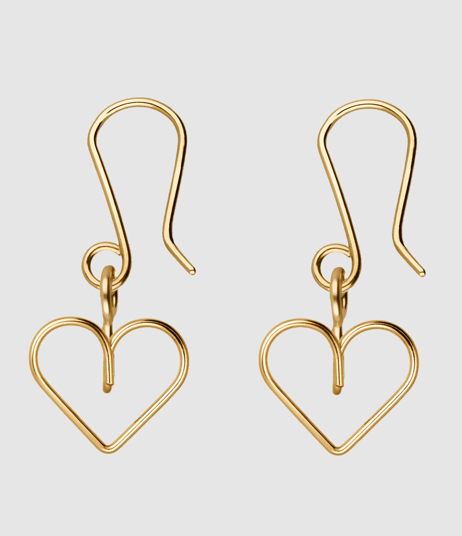 Boucles d'oreilles Dormeuses Cœur Gold Filled, Collection Charms