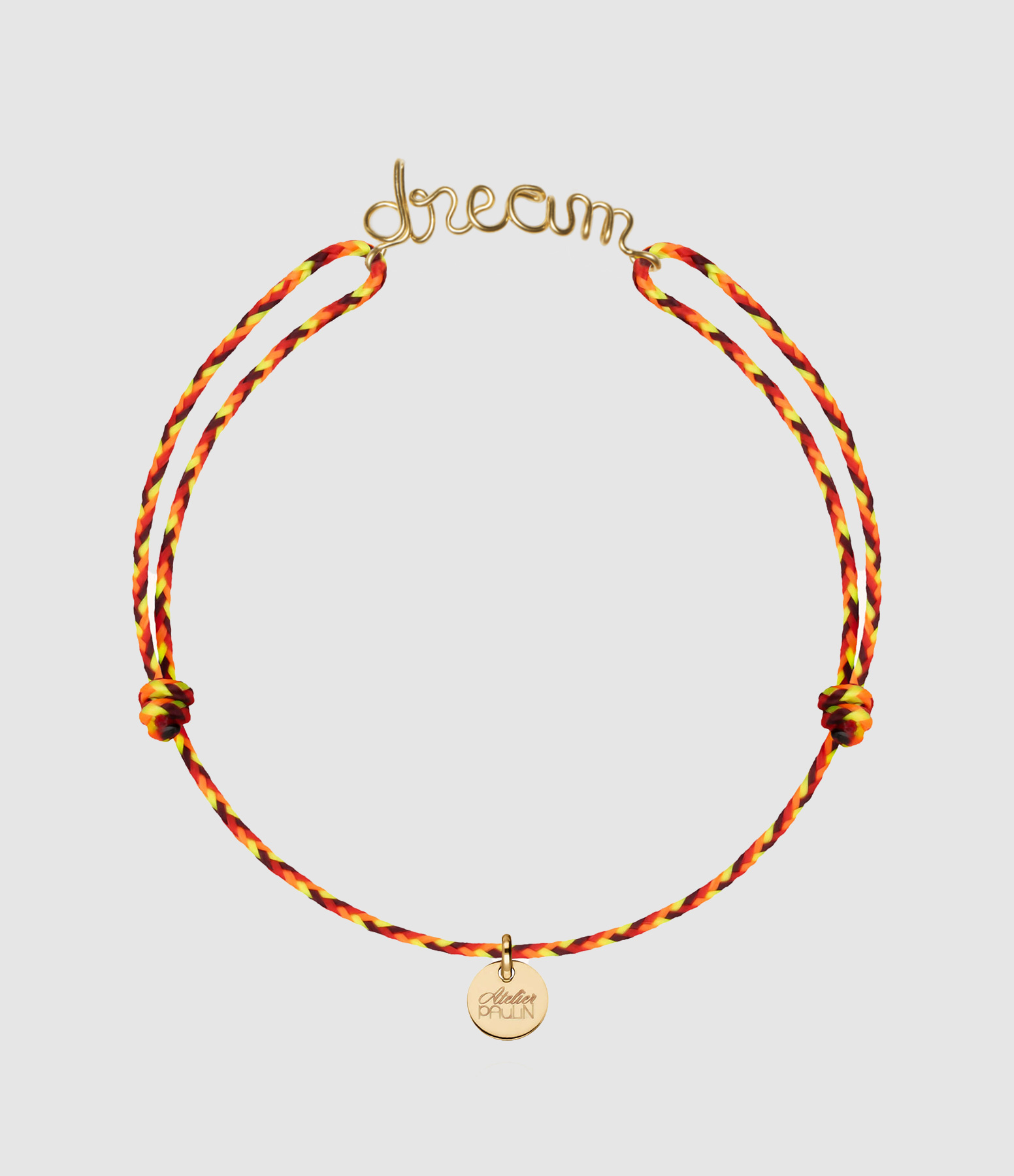Bracelet Cordon Slim Knot Dream Gold Filled Rouge